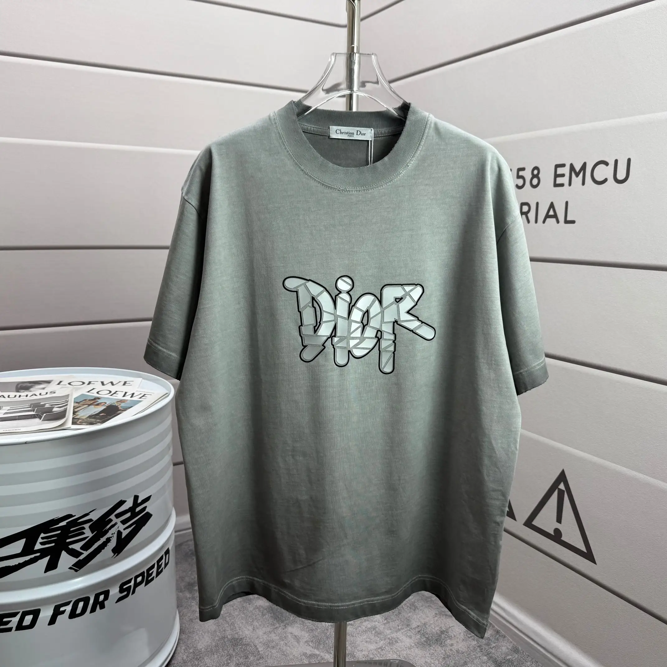 Logo Graphic Washed Cotton T-Shirt D15015557