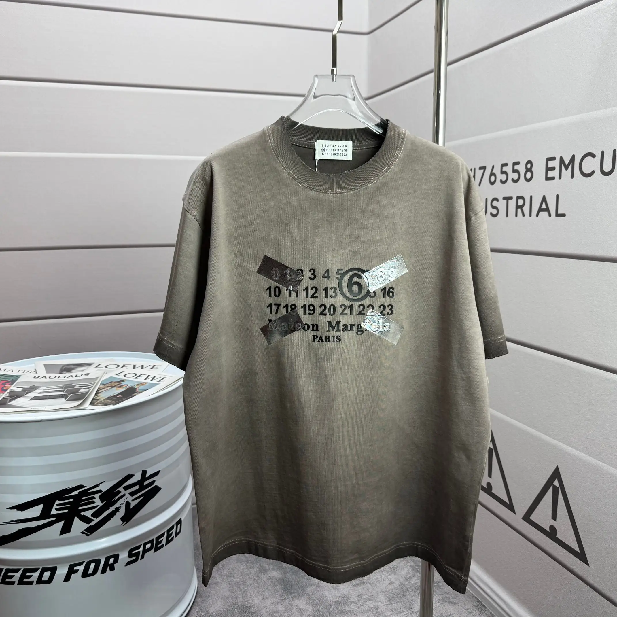 MM6 Maison Margiela Logo Print Washed Cotton T-Shirt D15015511
