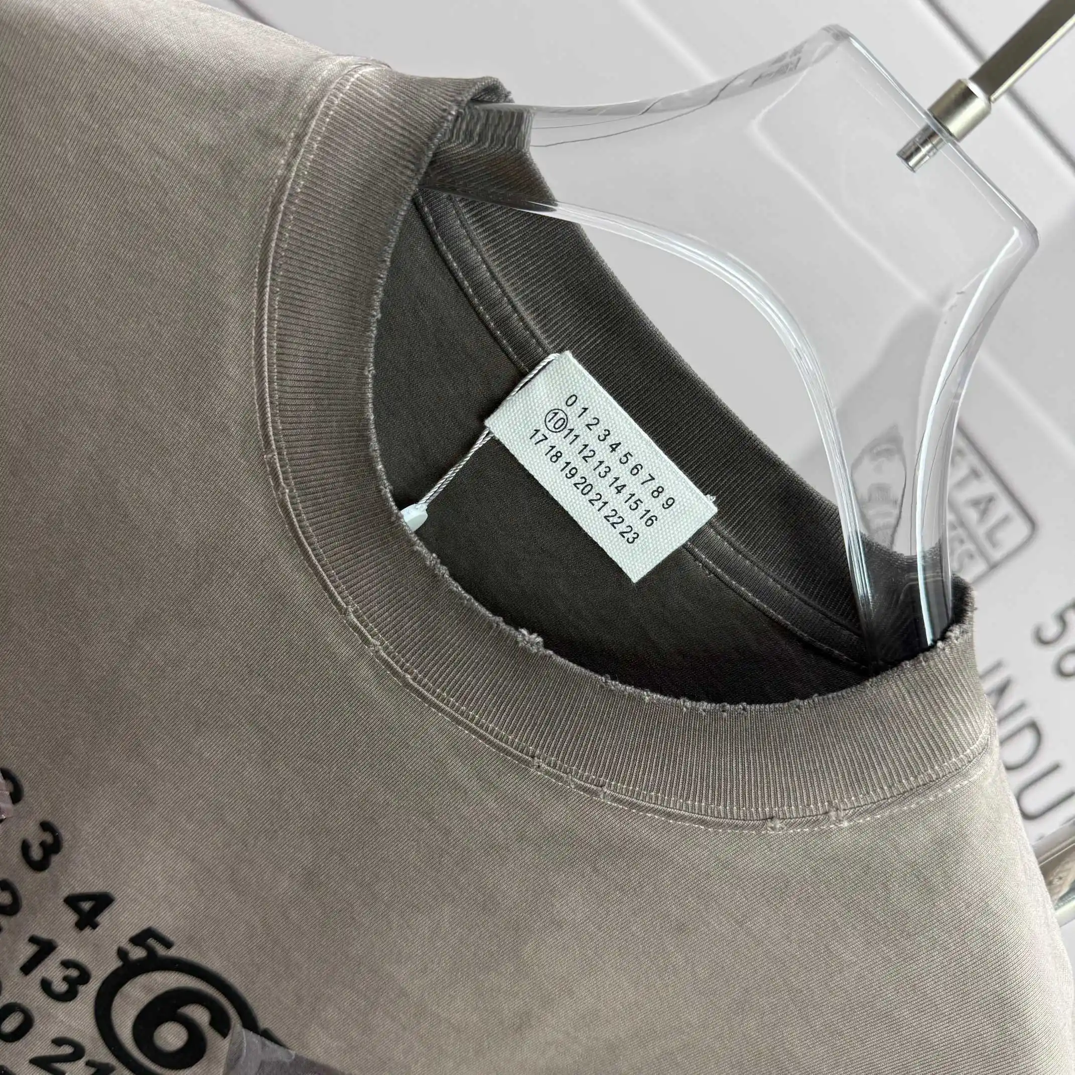 MM6 Maison Margiela Logo Print Washed Cotton T-Shirt D15015511 — view 3