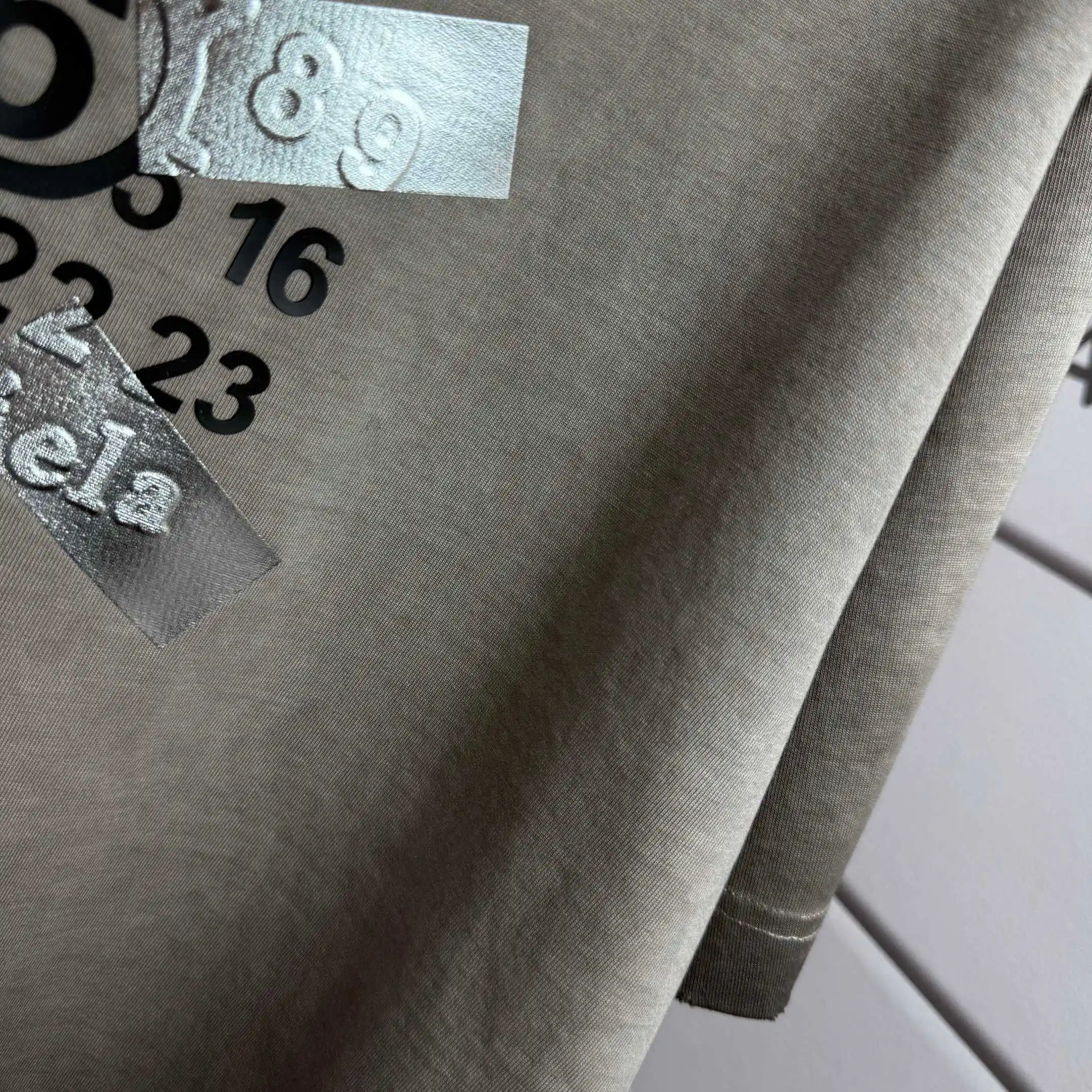 MM6 Maison Margiela Logo Print Washed Cotton T-Shirt D15015511 — view 6