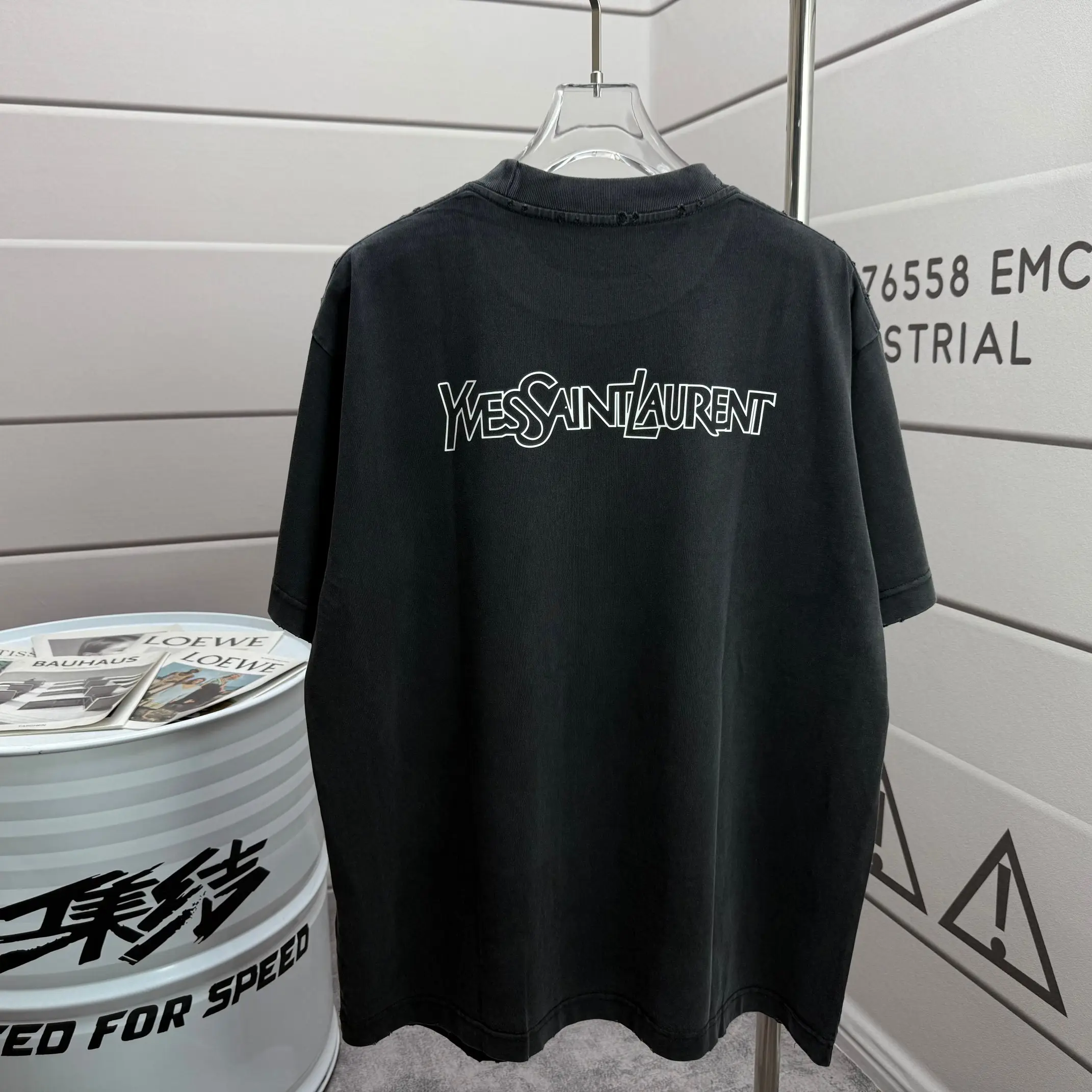 Logo Print Washed Cotton T-Shirt D15012531