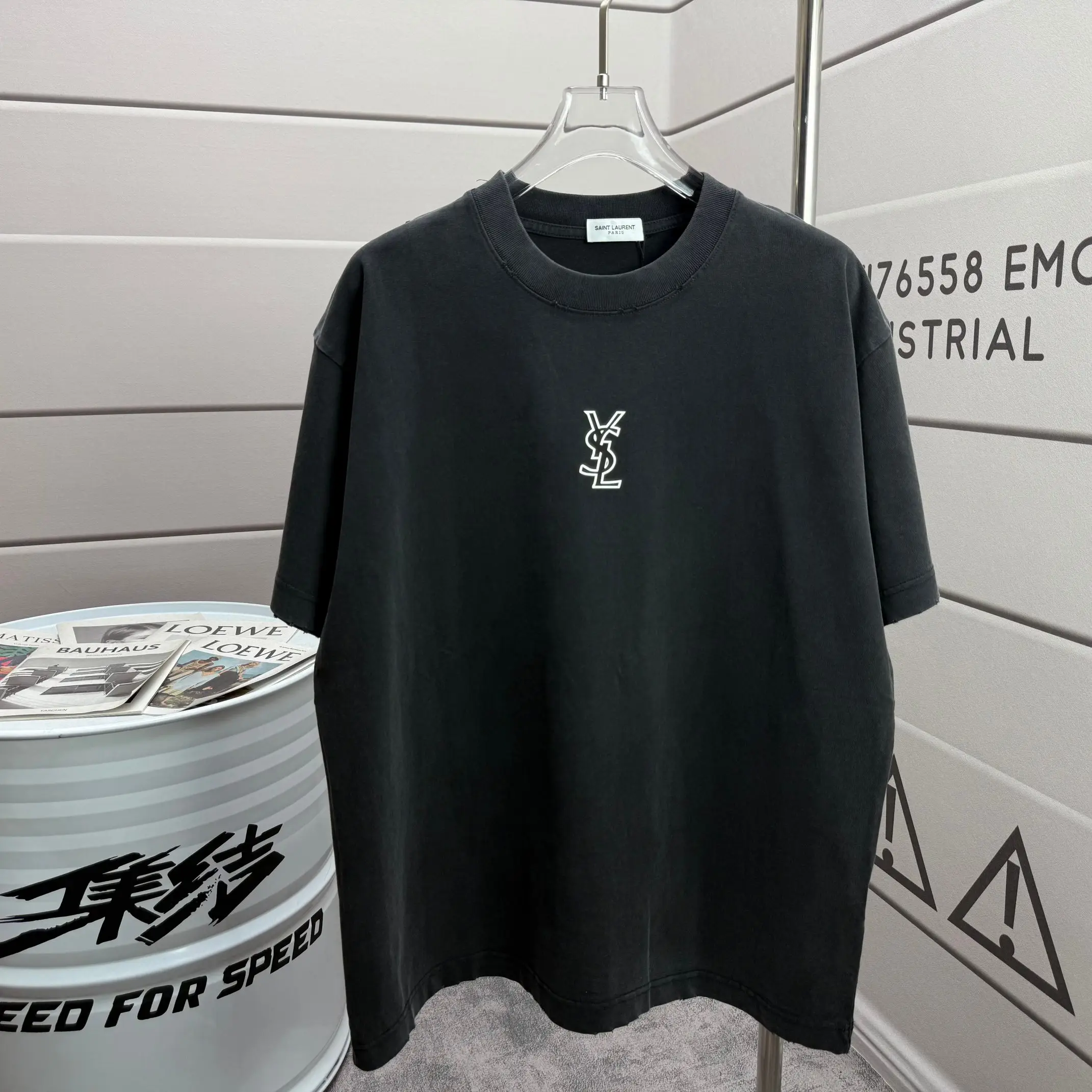Logo Print Washed Cotton T-Shirt D15012531 — view 2