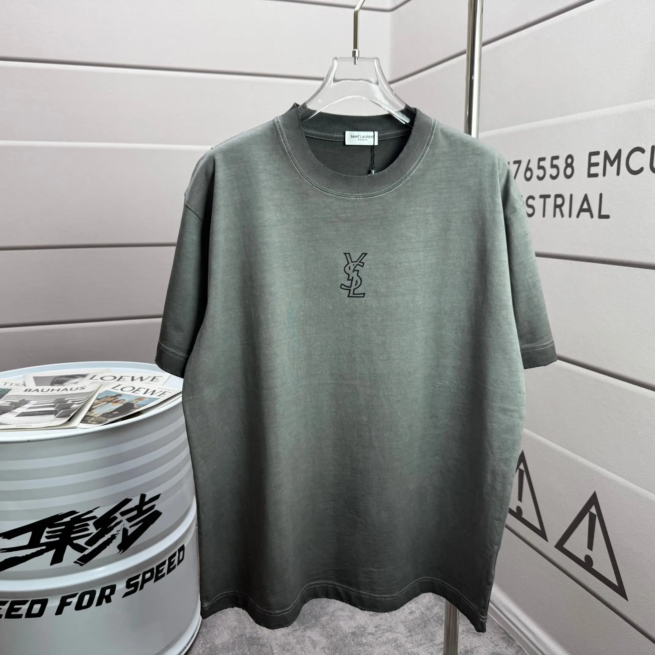Logo-Print Distressed Cotton-Jersey T-Shirt D15012532 — view 2