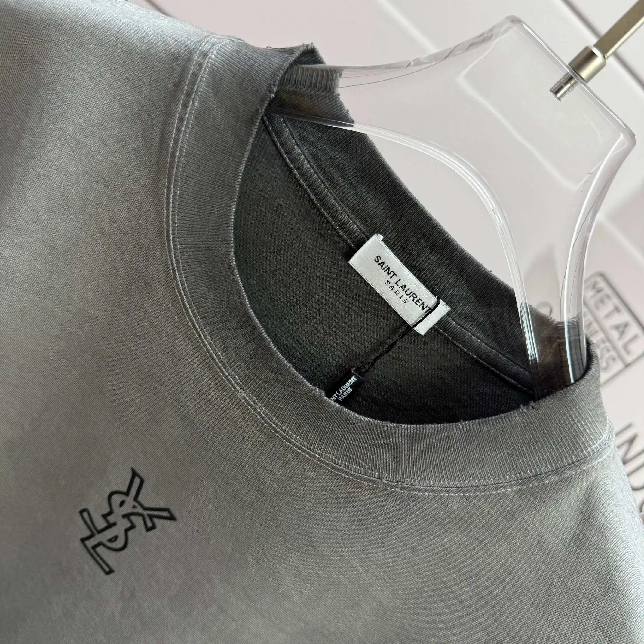 Logo-Print Distressed Cotton-Jersey T-Shirt D15012532 — view 3