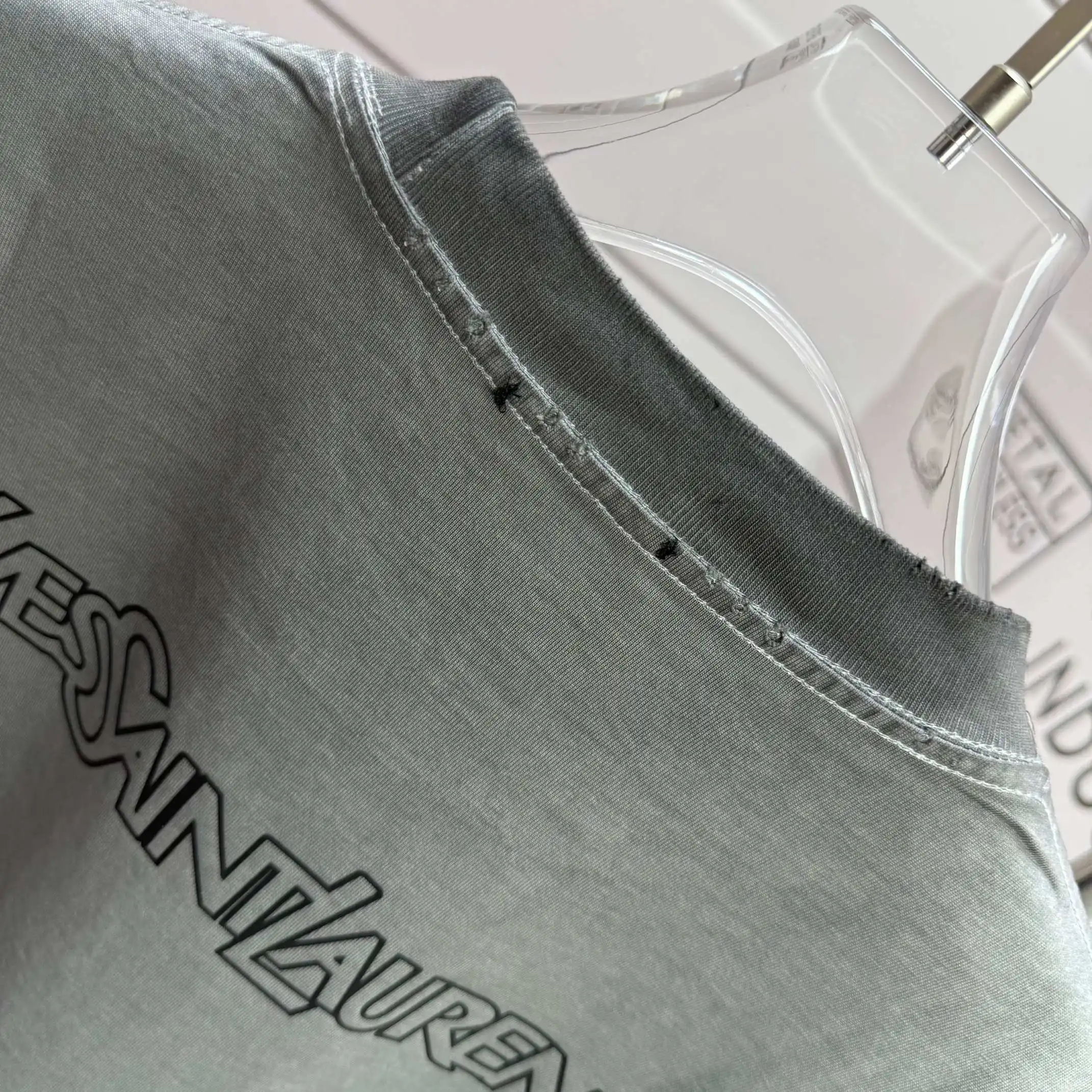 Logo-Print Distressed Cotton-Jersey T-Shirt D15012532 — view 8