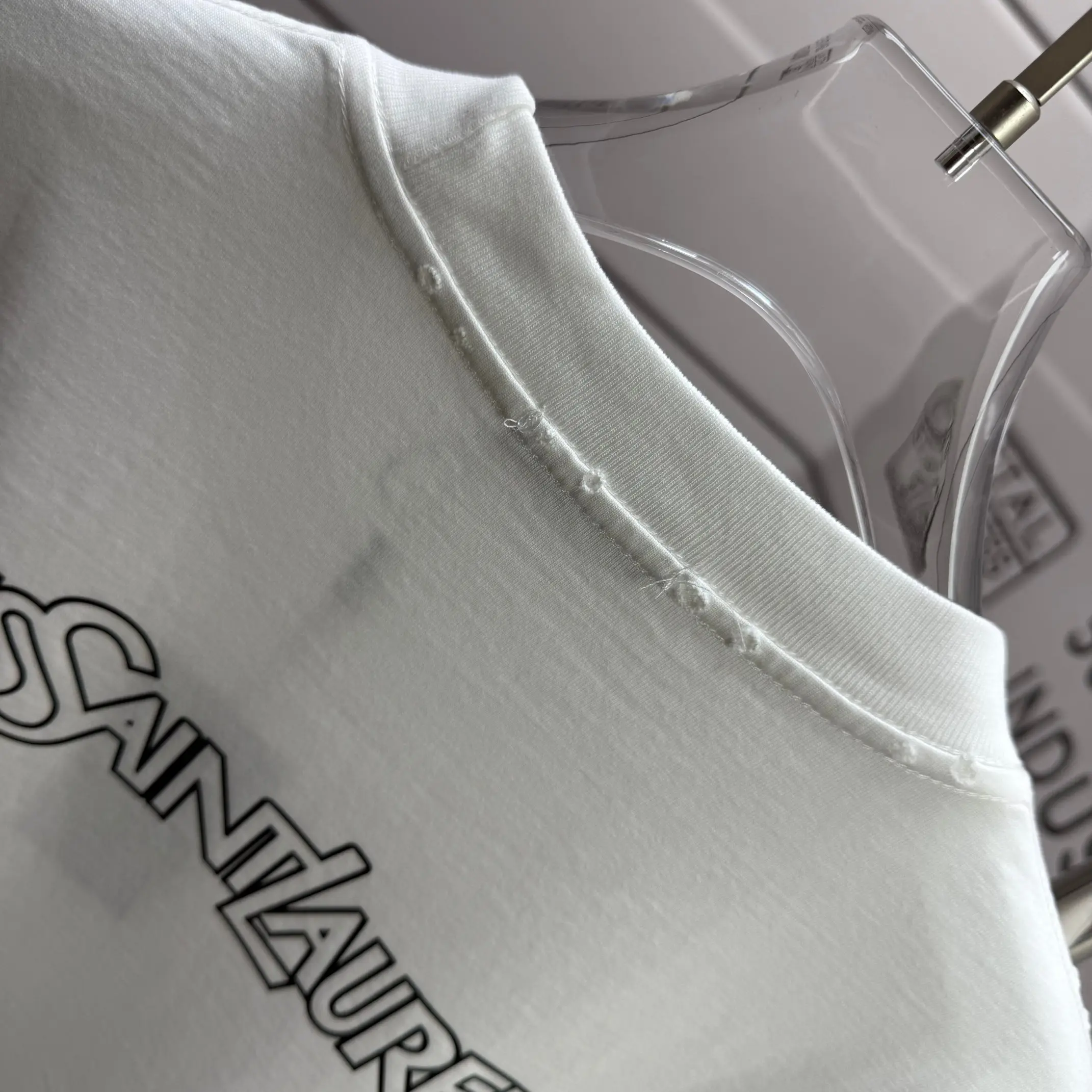 Logo Print Distressed Cotton T-Shirt D15012530 — view 8