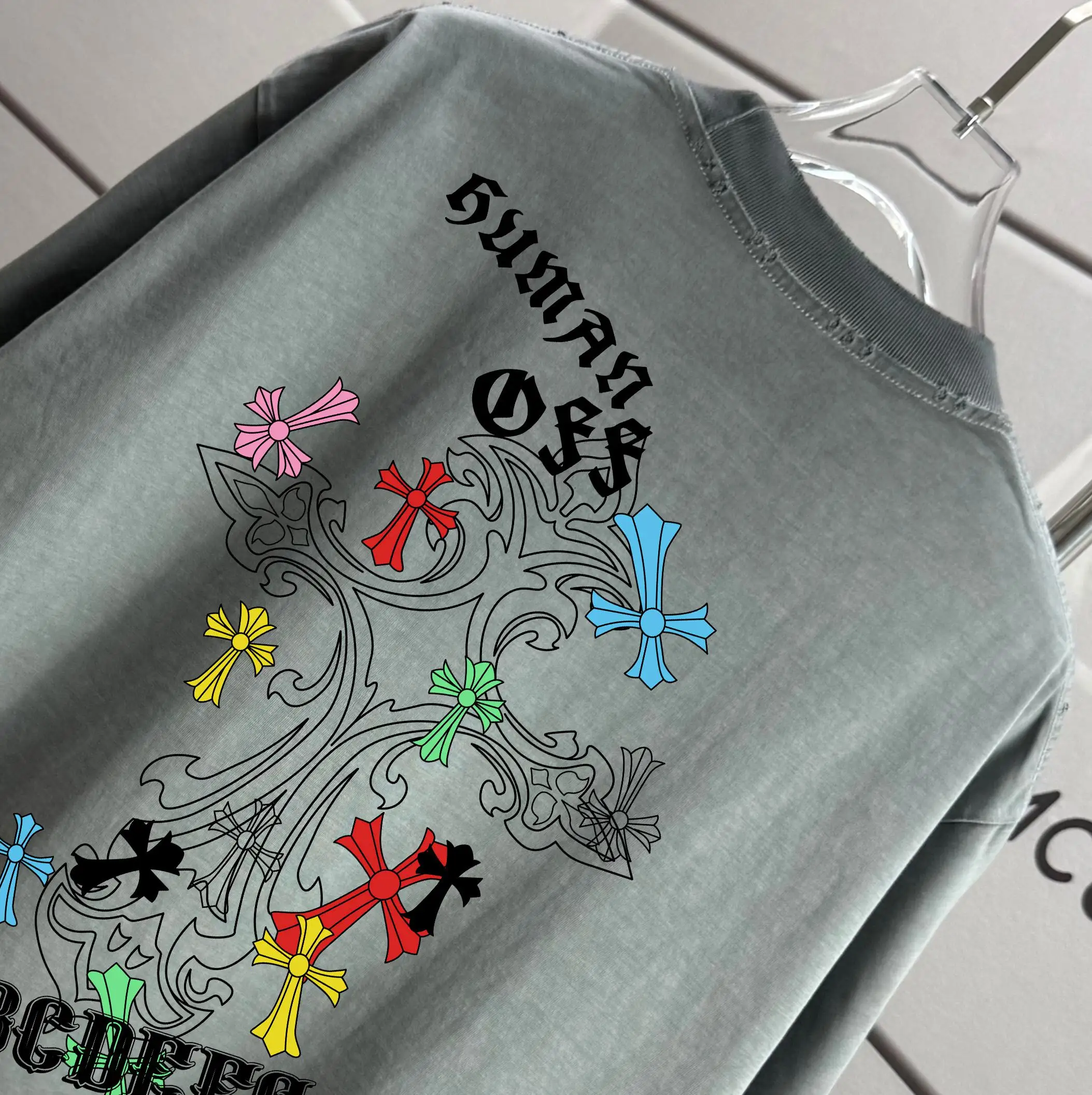 Distressed Graphic Print Cotton T-Shirt D16013266 — view 3