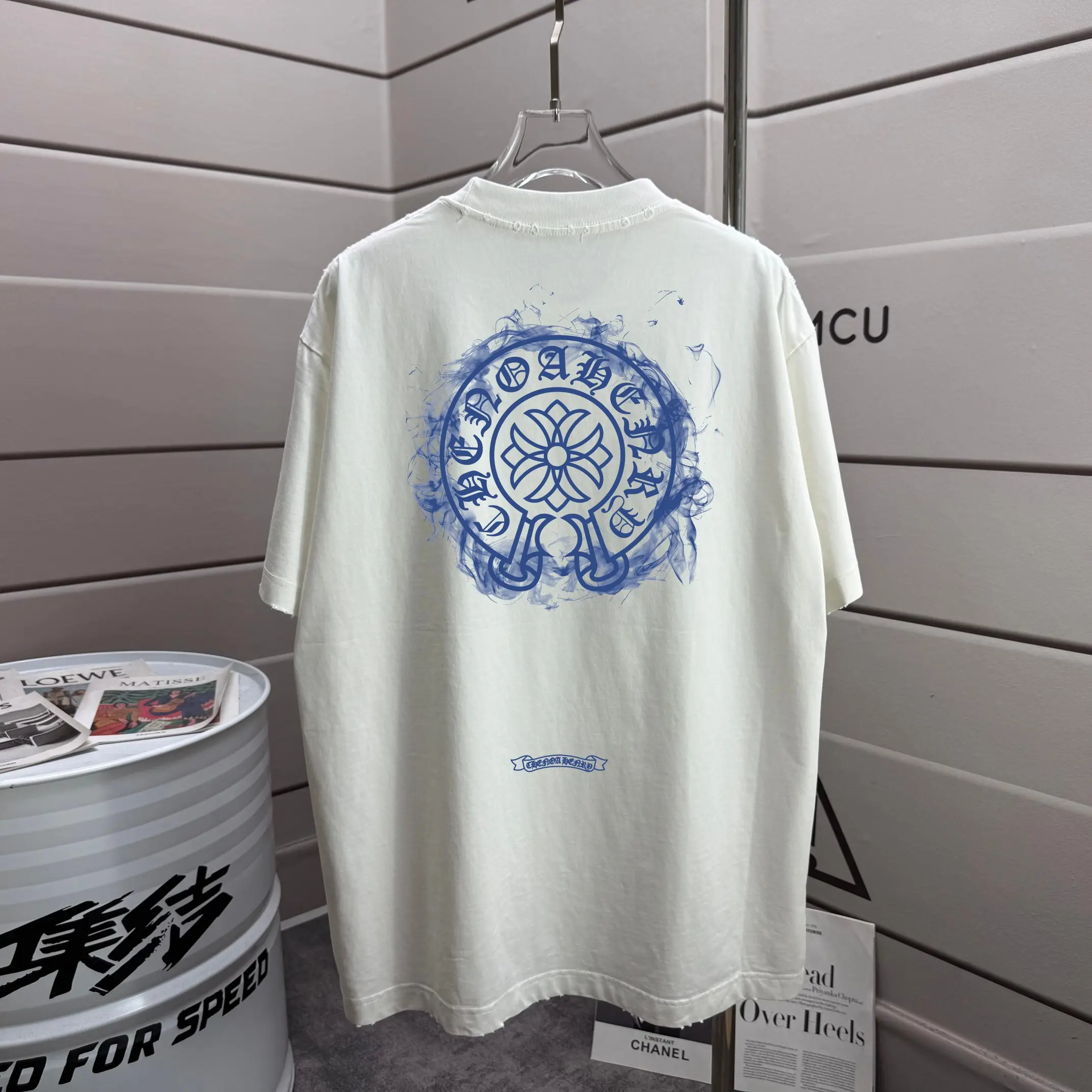 Logo Graphic Distressed Cotton T-Shirt D16013268
