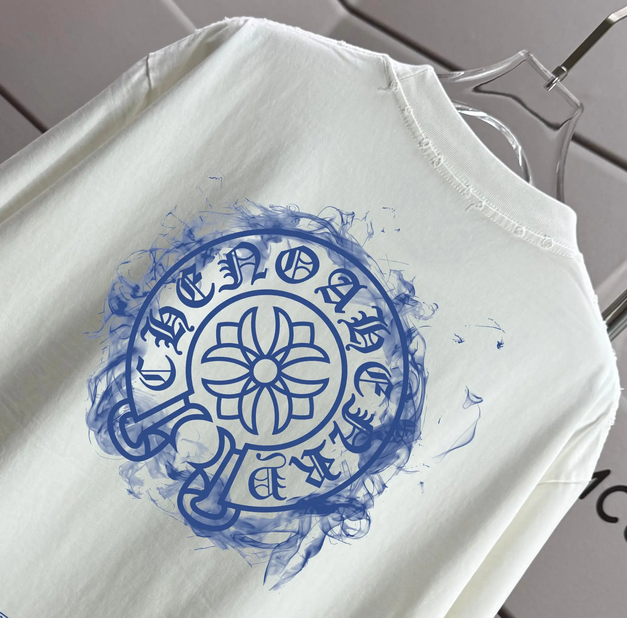 Logo Graphic Distressed Cotton T-Shirt D16013268 — view 3