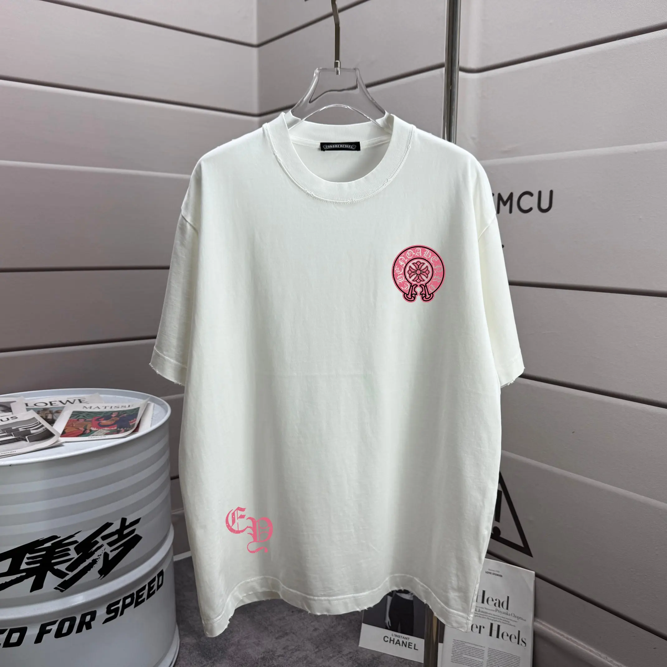 Distressed Logo Print Cotton T-Shirt D16013256 — view 2