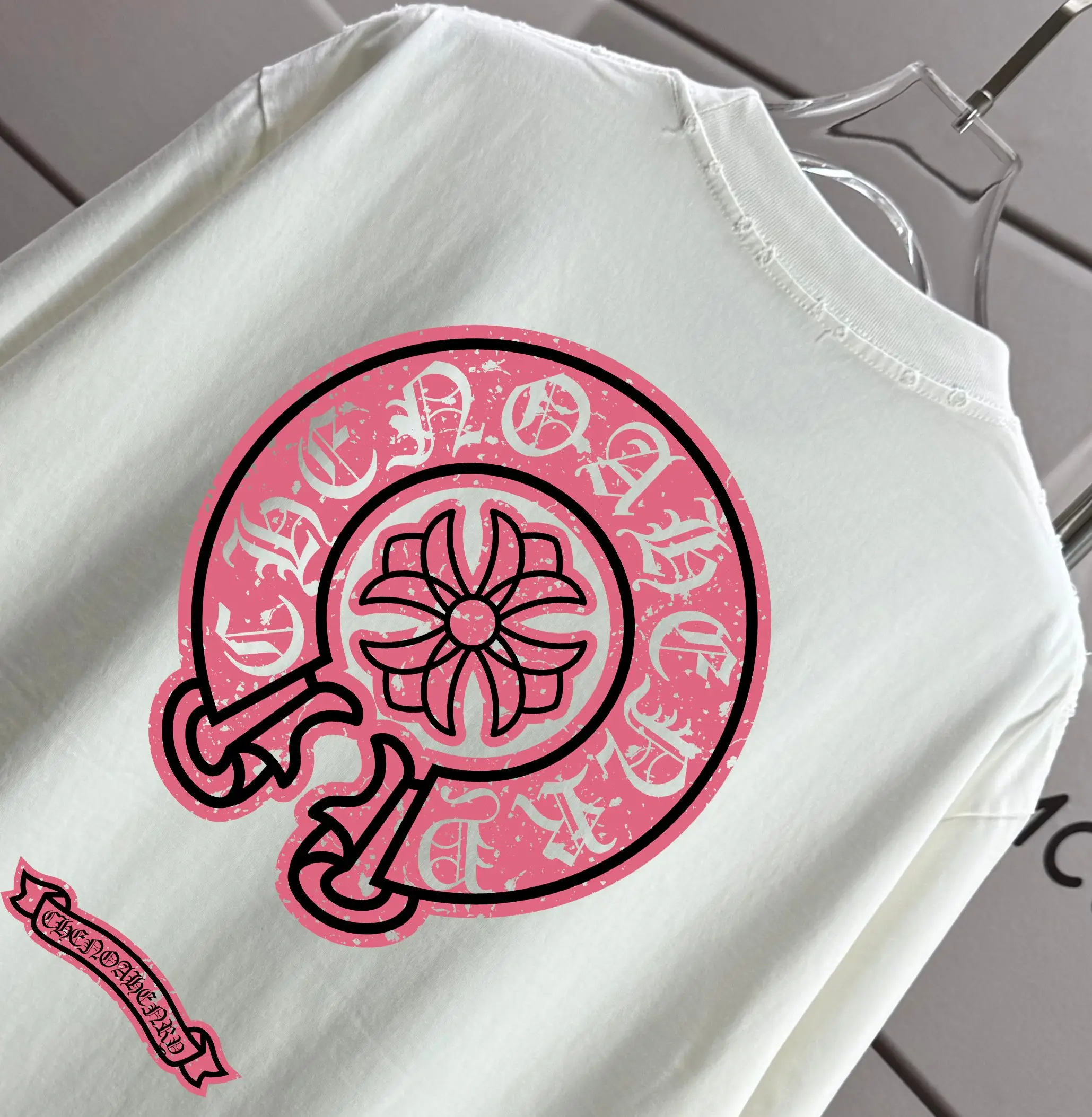 Distressed Logo Print Cotton T-Shirt D16013256 — view 3