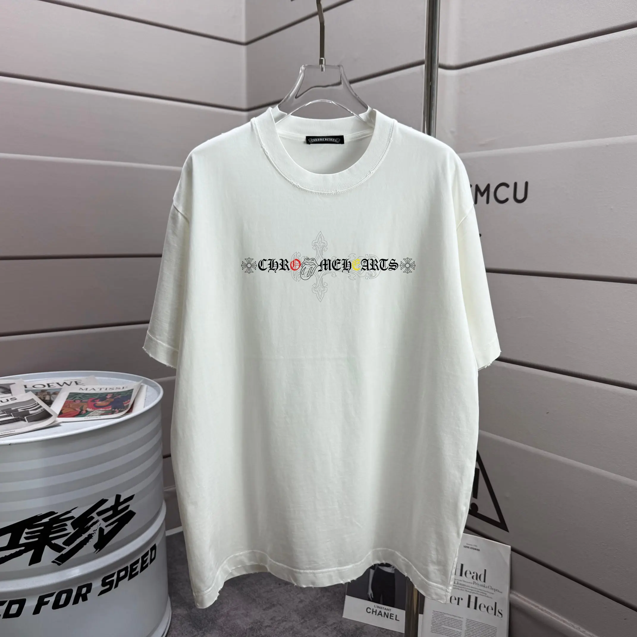 Distressed Graphic Print Cotton T-Shirt D16013264 — view 2