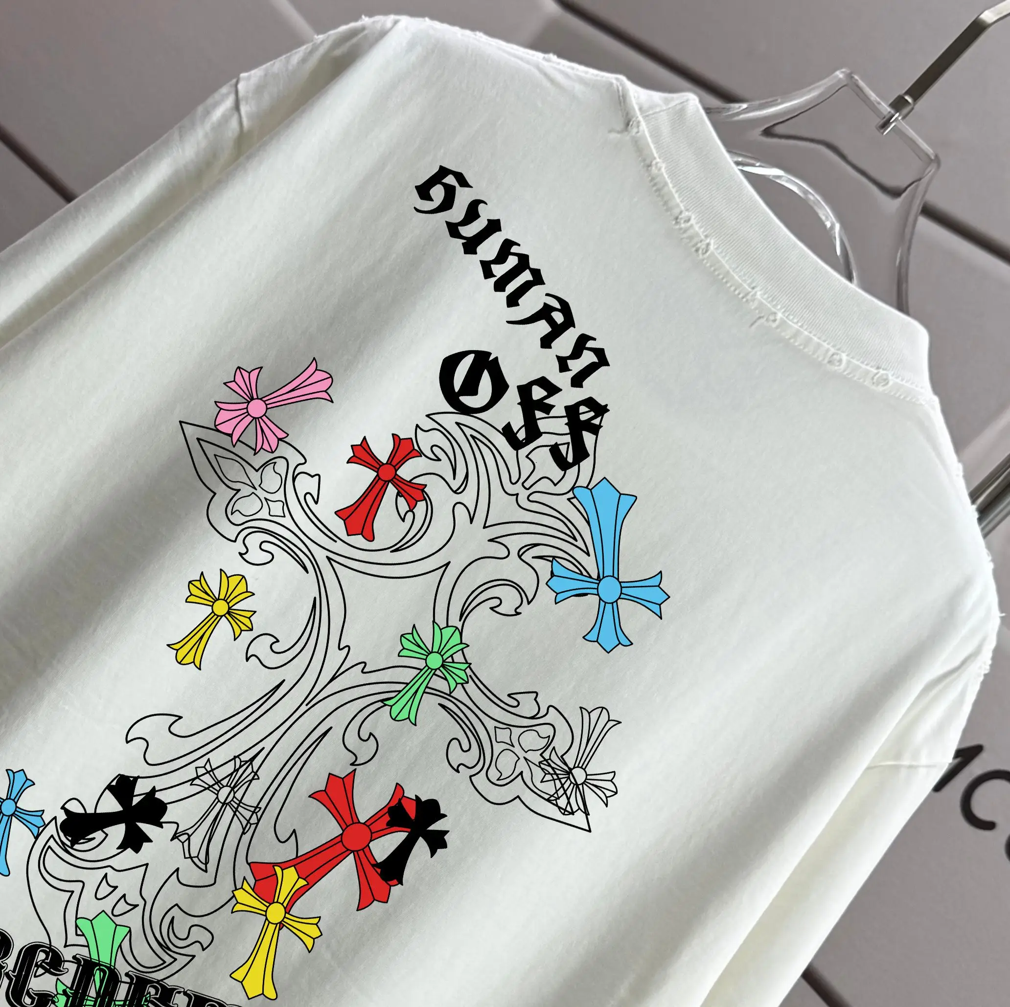 Distressed Graphic Print Cotton T-Shirt D16013264 — view 3