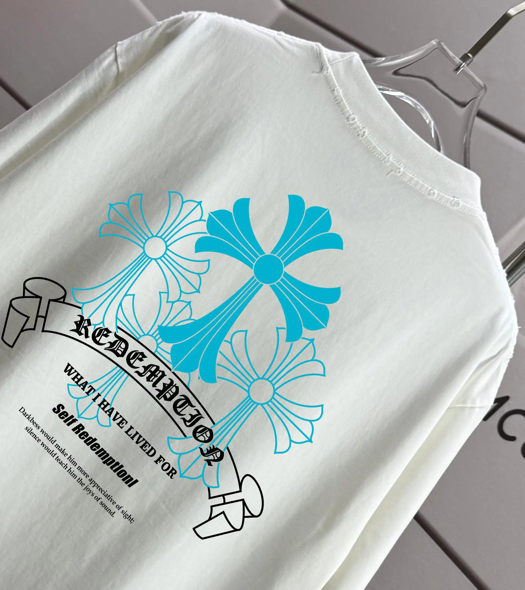 Distressed Graphic Print Cotton T-Shirt D16013260 — view 3
