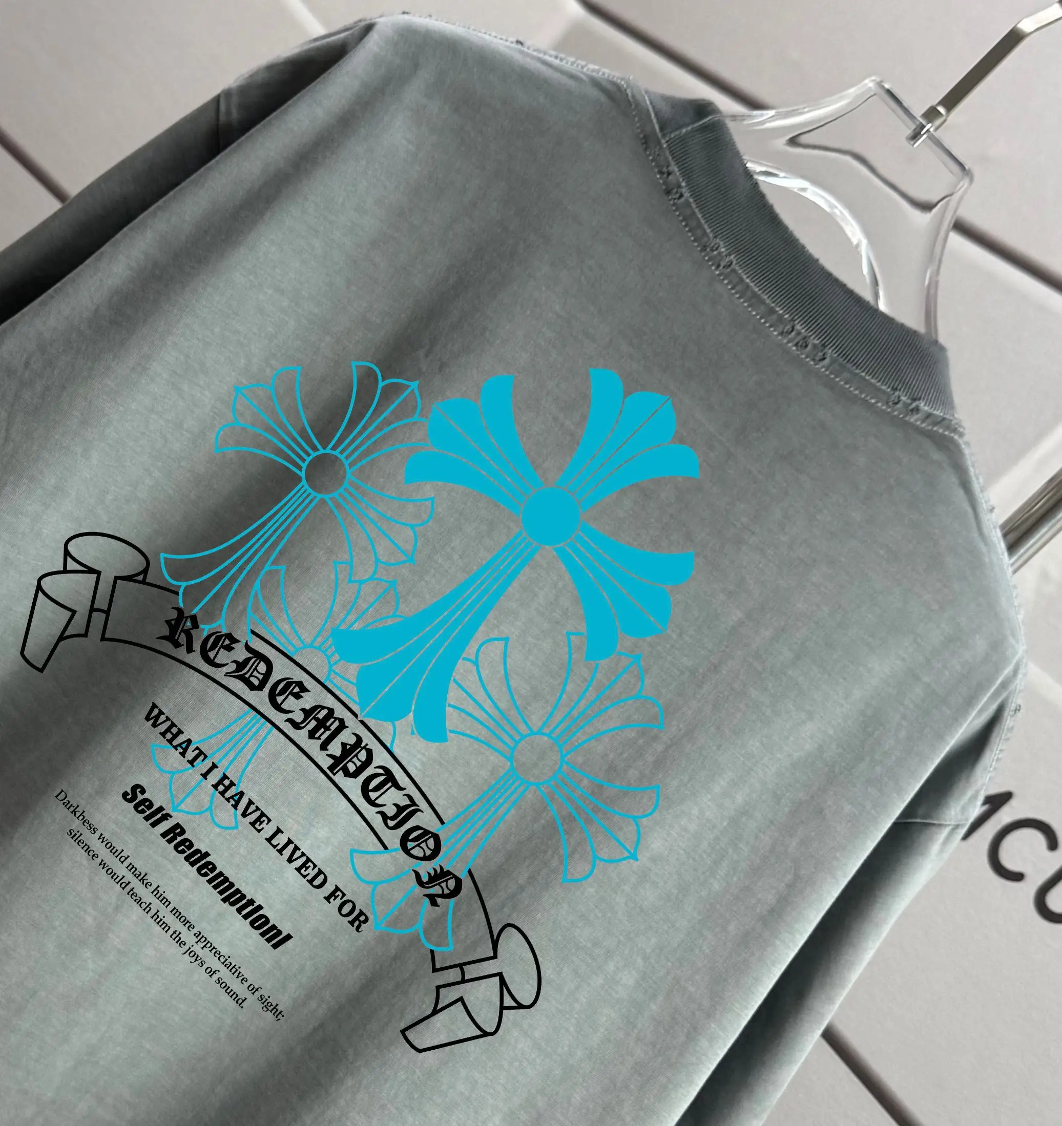 Distressed Graphic Print Cotton T-Shirt D16013262 — view 3