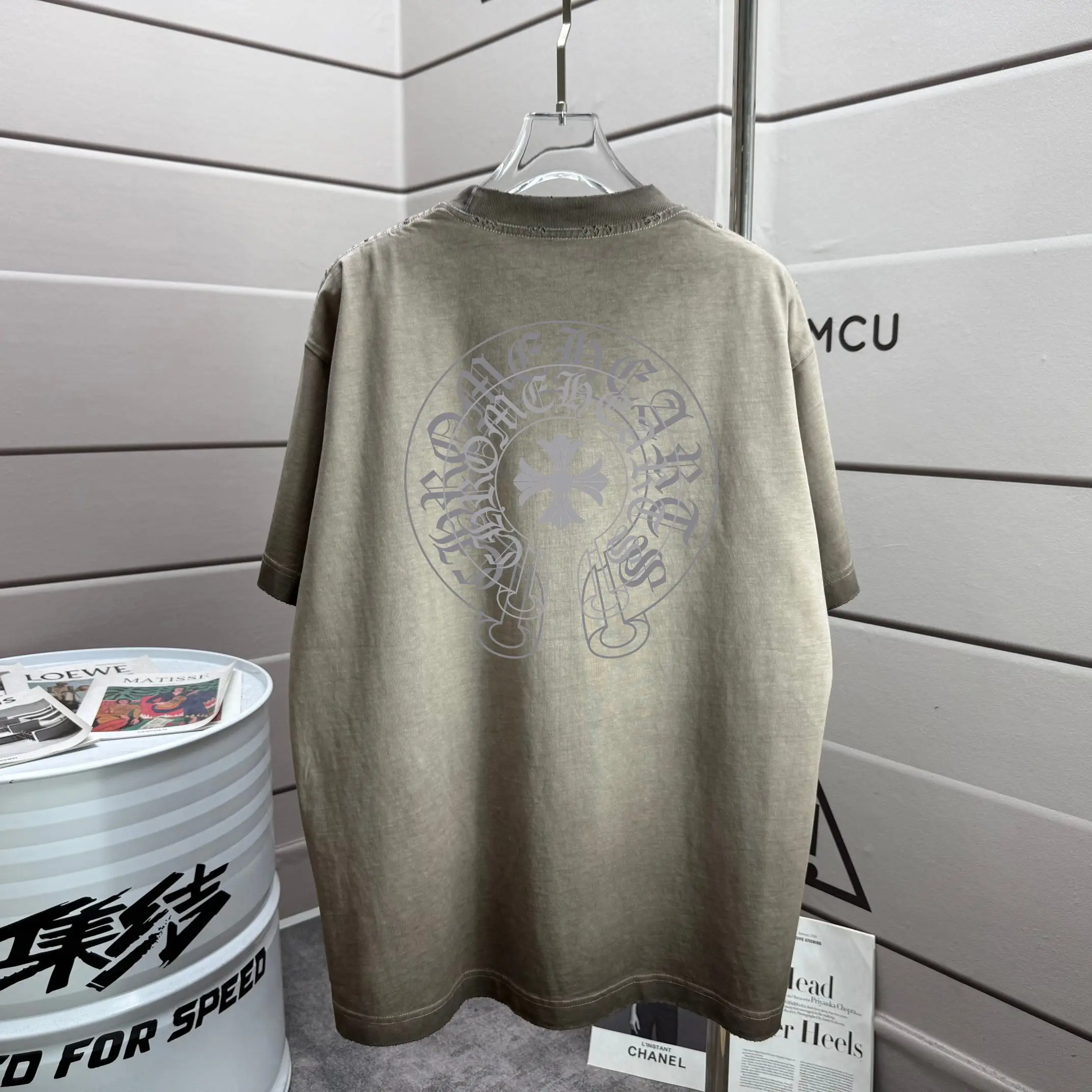 Logo Print Washed Cotton T-Shirt D16013283