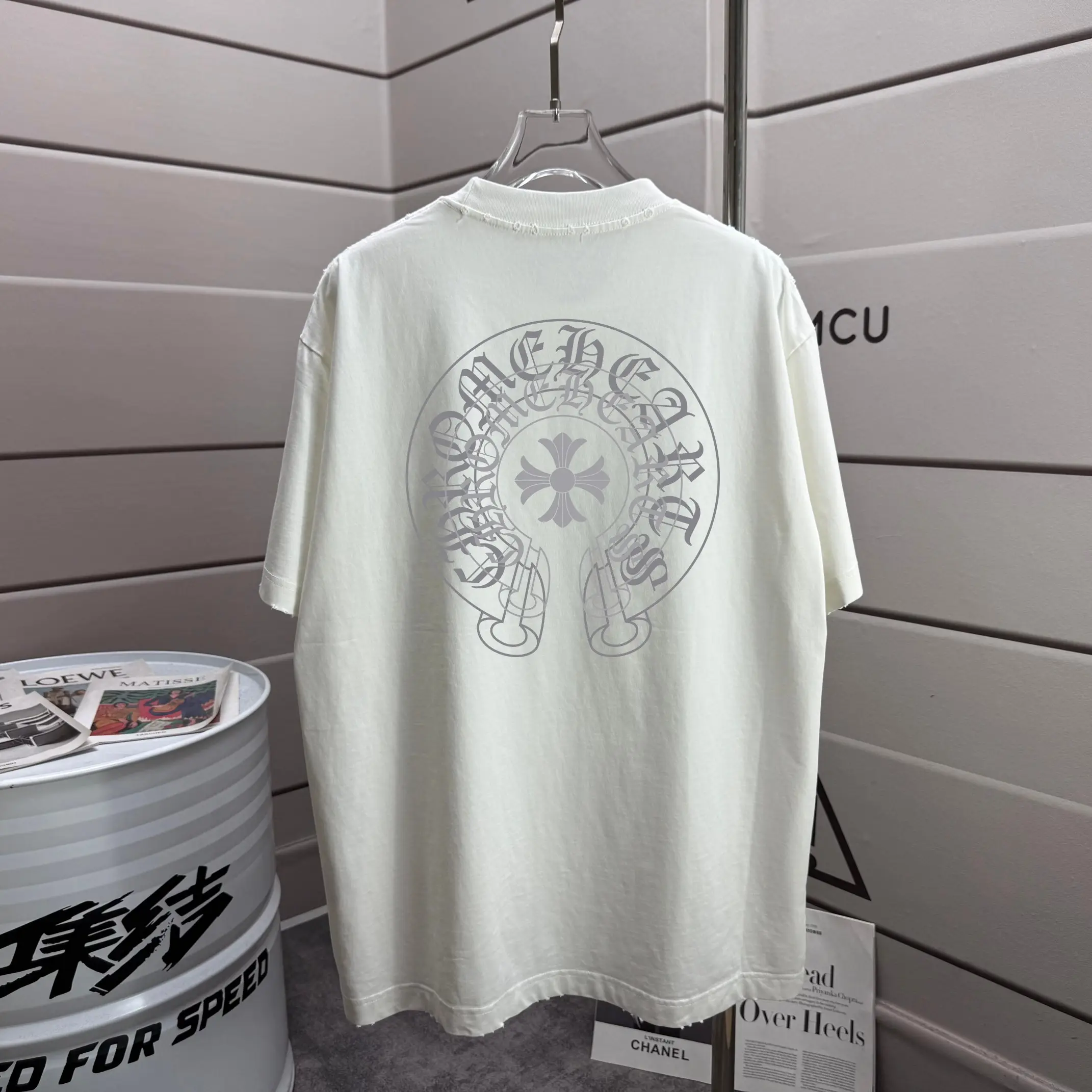 Logo Graphic Distressed Cotton T-Shirt D16013280