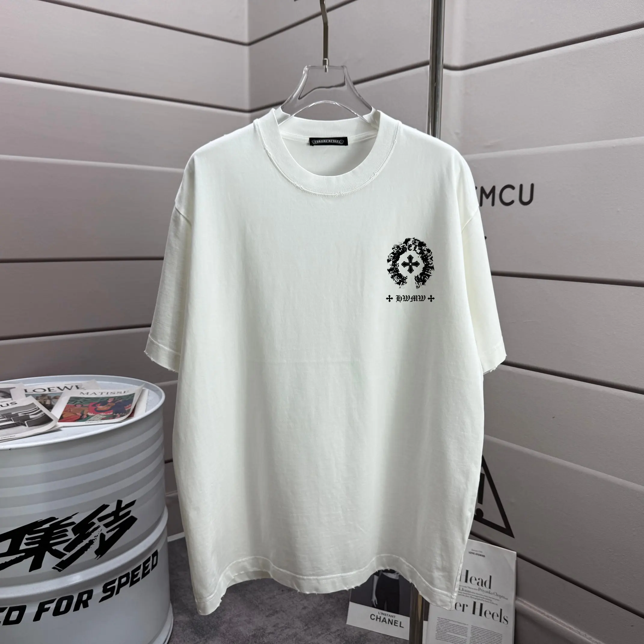 Distressed Graphic Print Cotton T-Shirt D16013276 — view 2