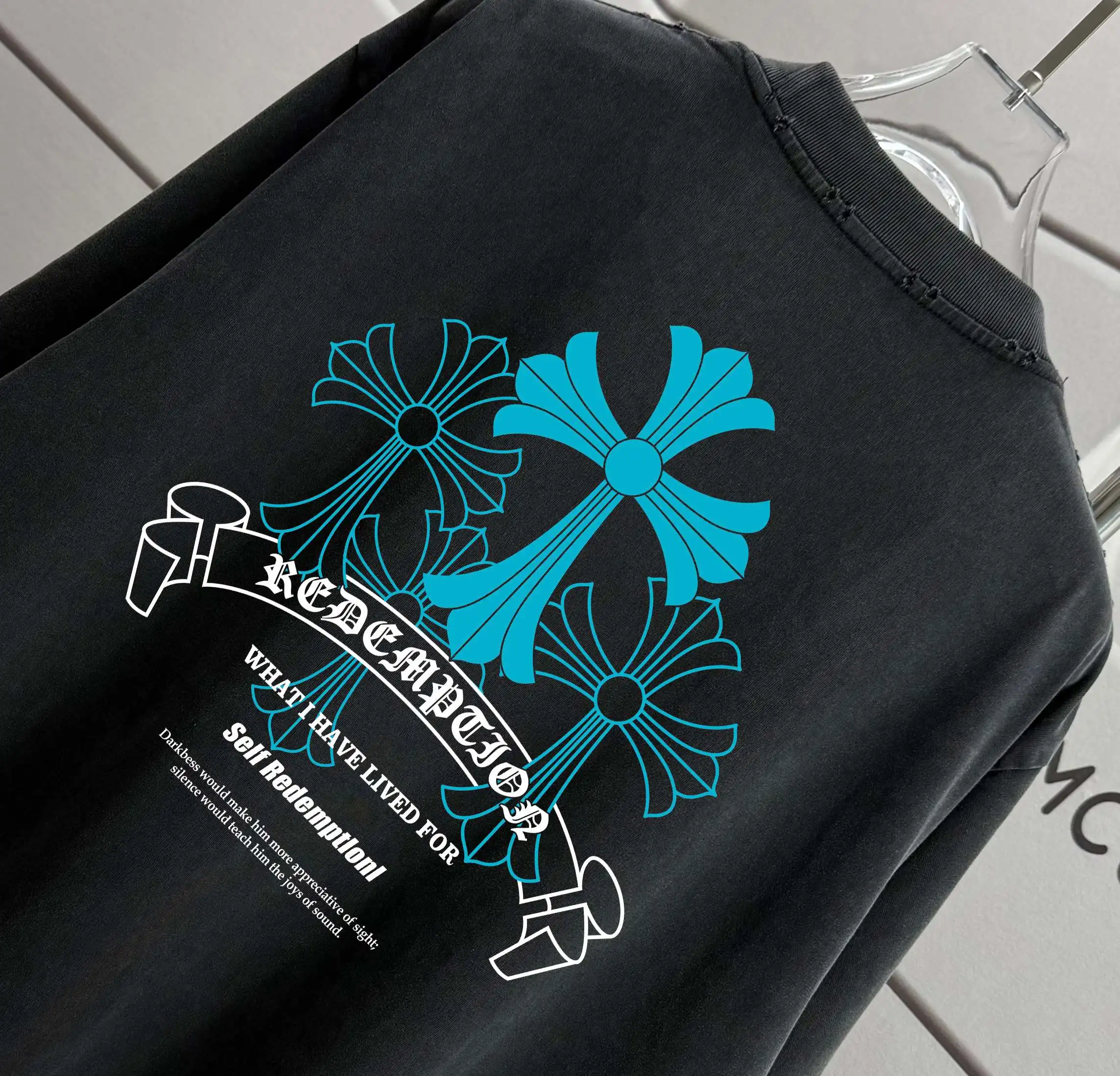 Distressed Graphic Print Cotton T-Shirt D16013261 — view 3