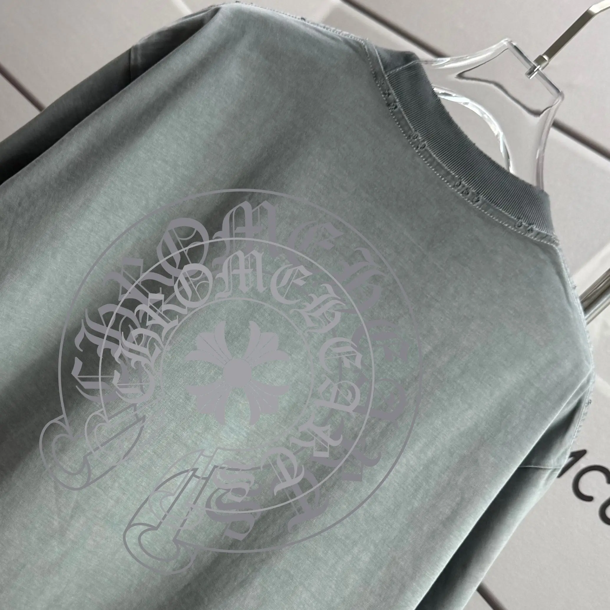 Logo Print Distressed Cotton T-Shirt D16013282 — view 3