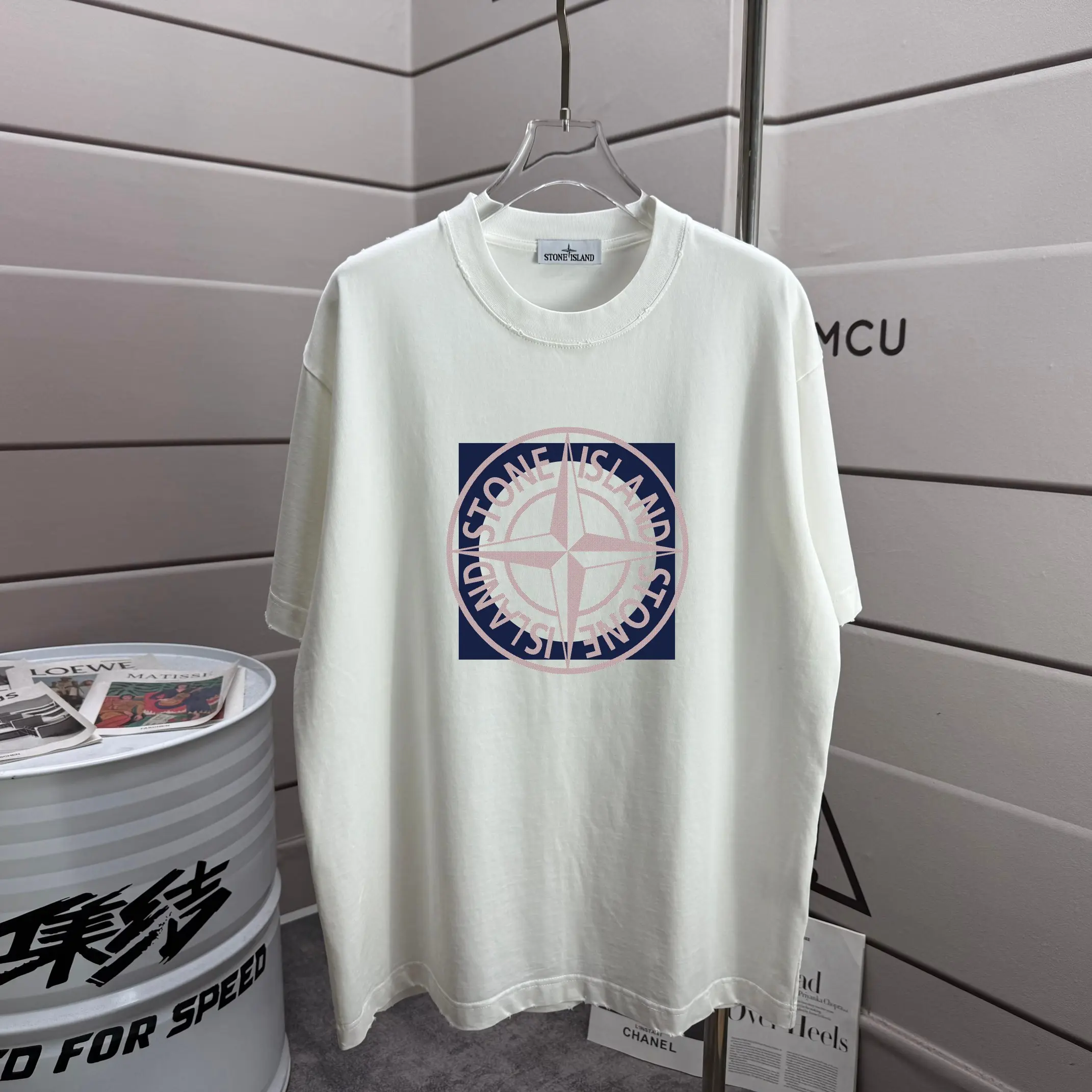 Compass Logo Graphic Cotton T-Shirt D16013303