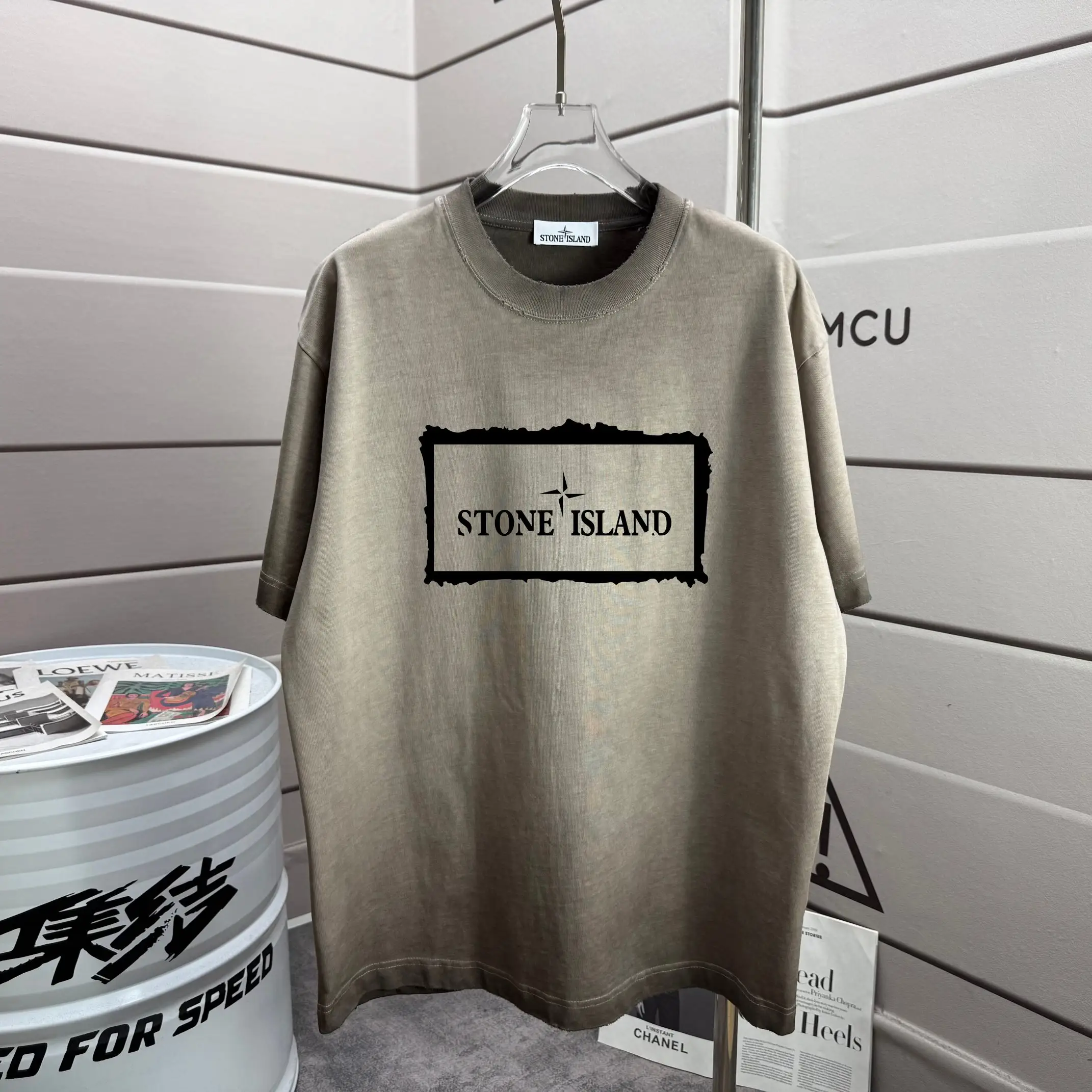 Logo Print Distressed Cotton T-Shirt D16013291