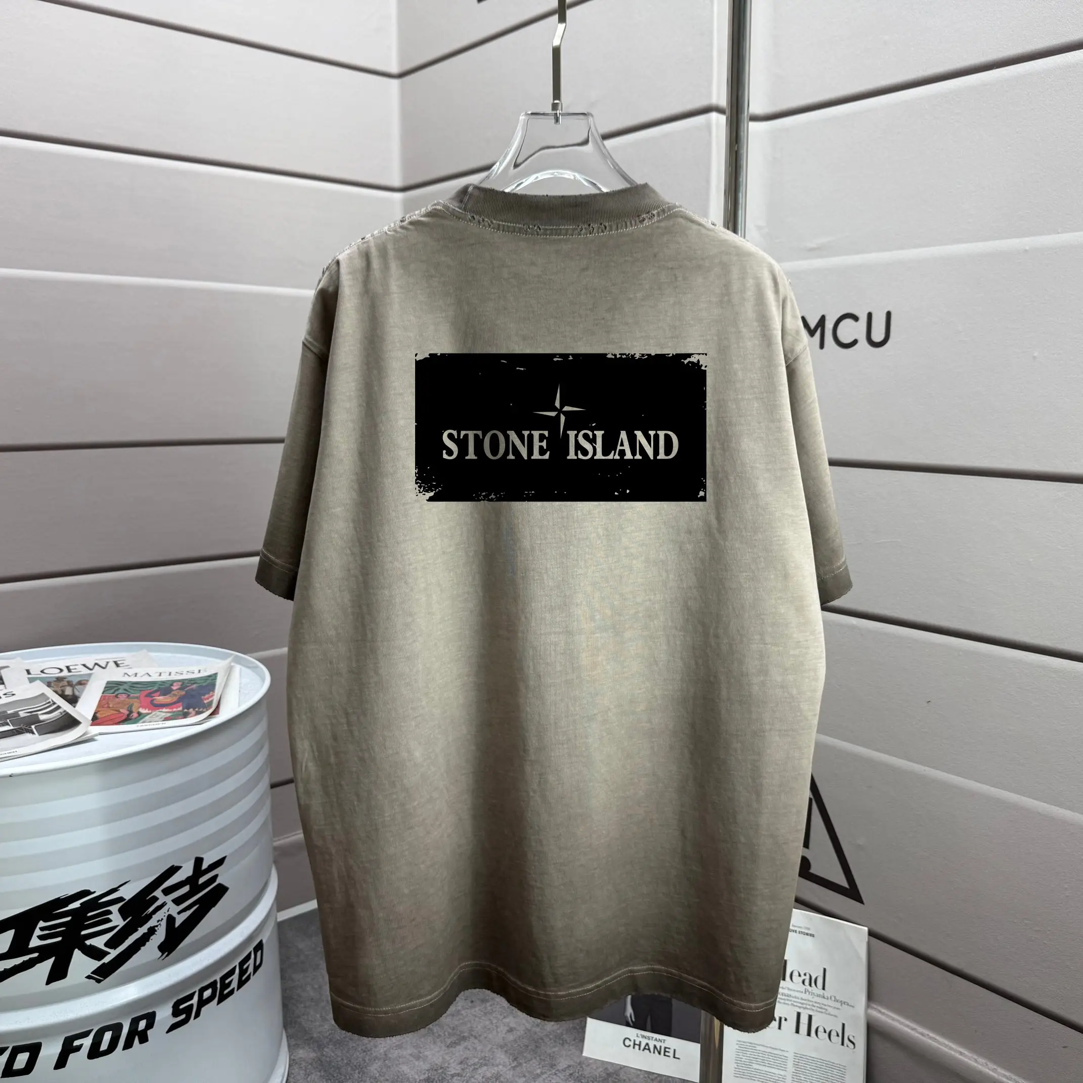 Logo Print Distressed Cotton T-Shirt D16013291 — view 2