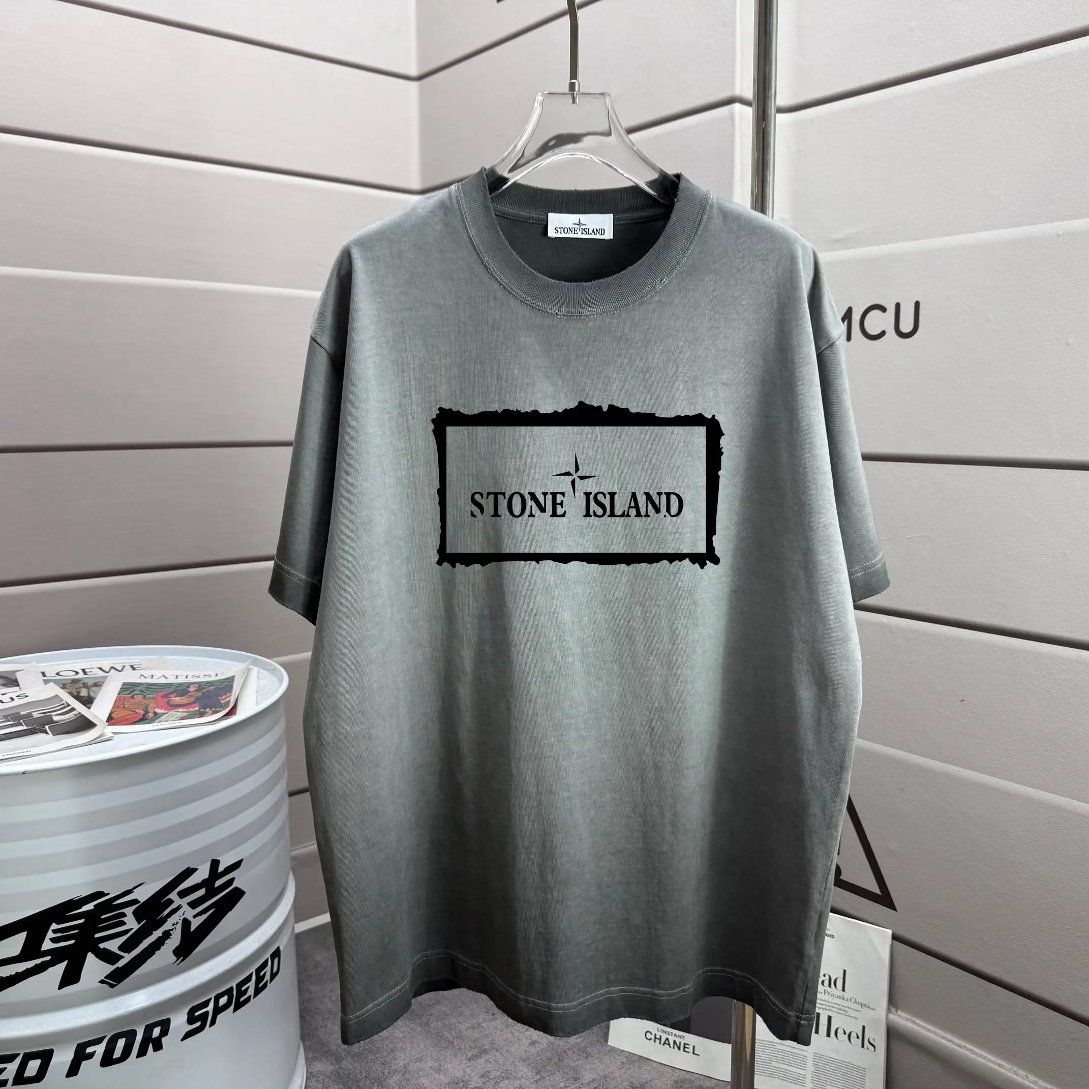 Logo Print Washed Cotton T-Shirt D16013290