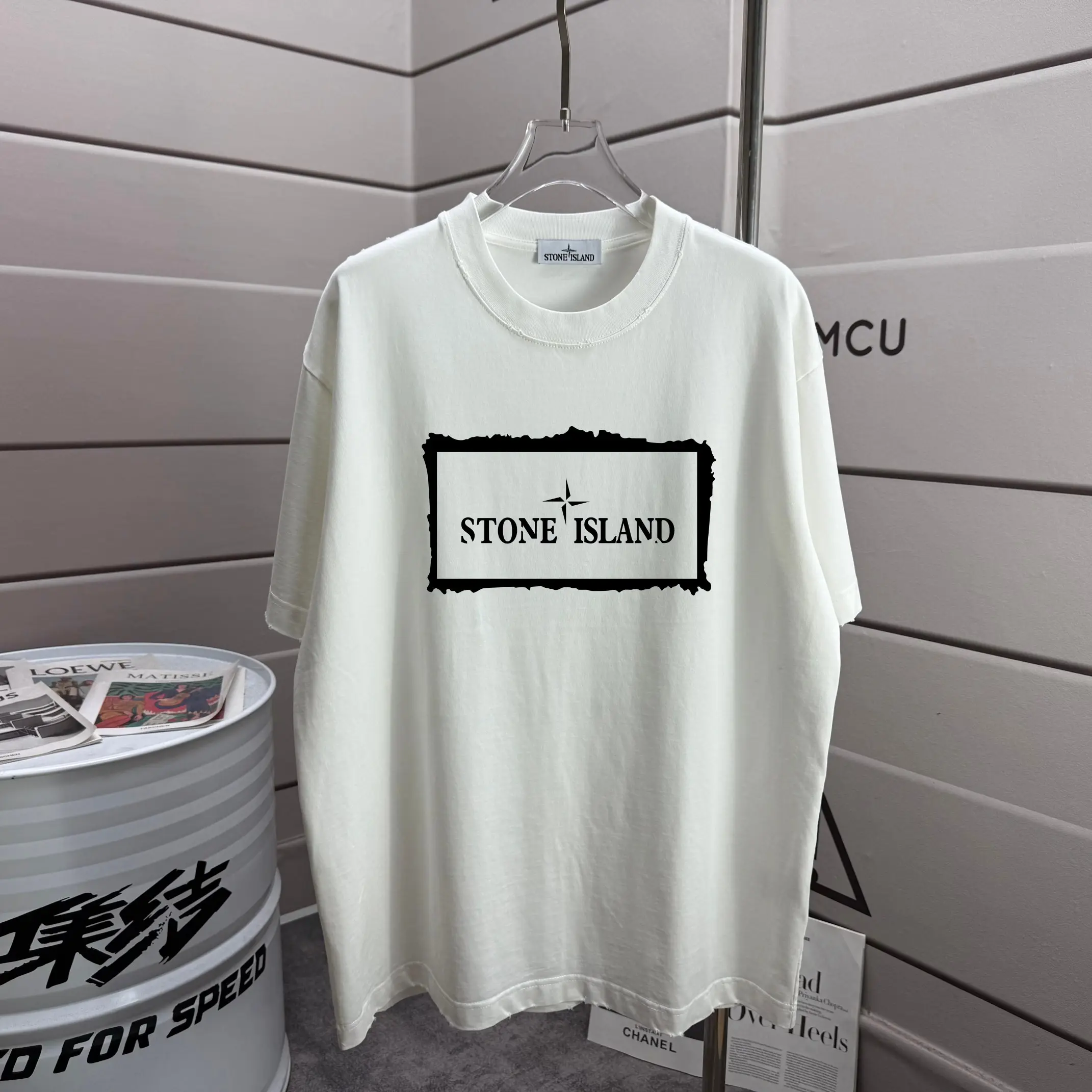 Logo Print Distressed Cotton T-Shirt D16013288