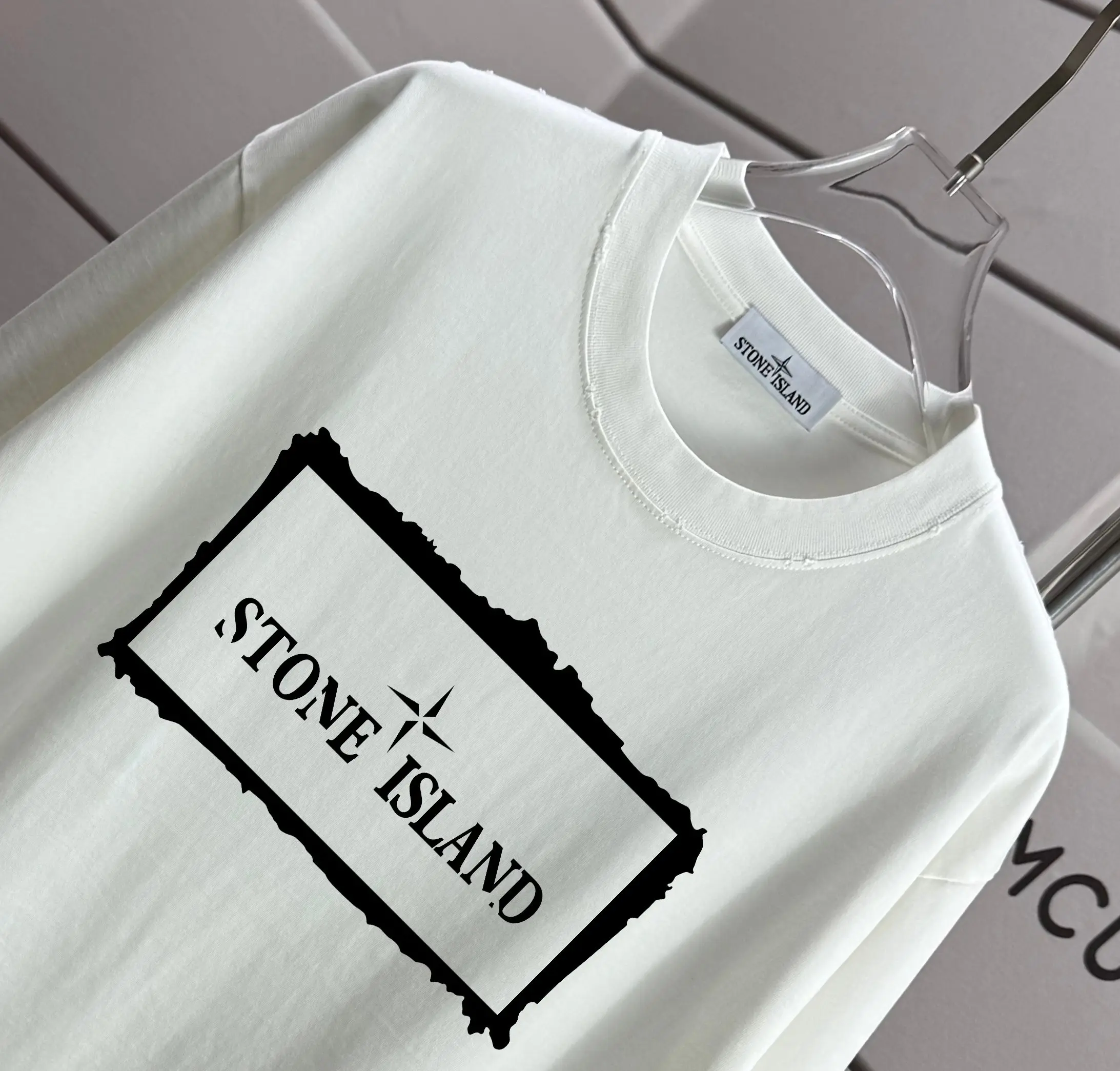 Logo Print Distressed Cotton T-Shirt D16013288 — view 3