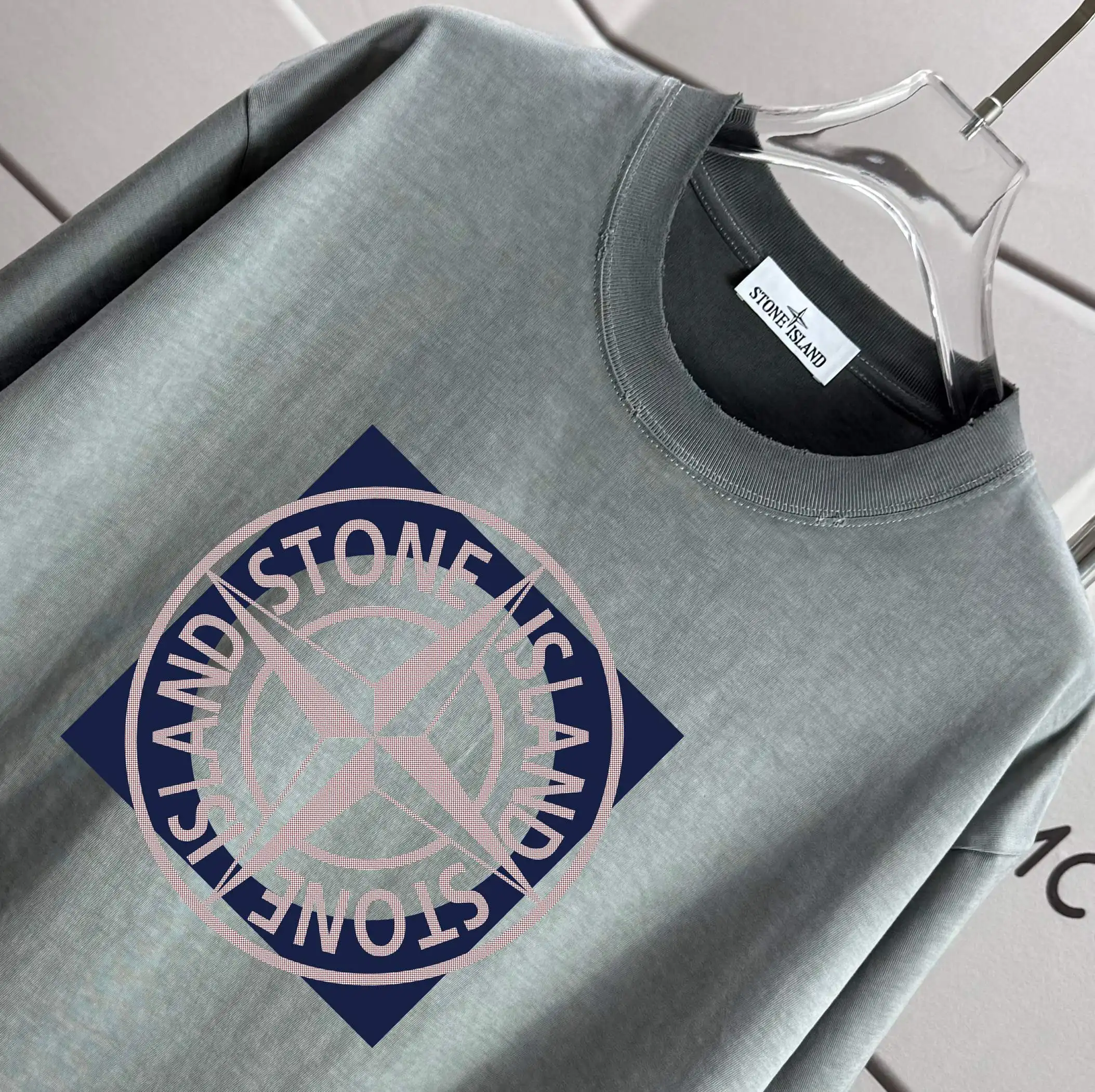 Logo Print Washed Cotton T-Shirt D16013305 — view 3