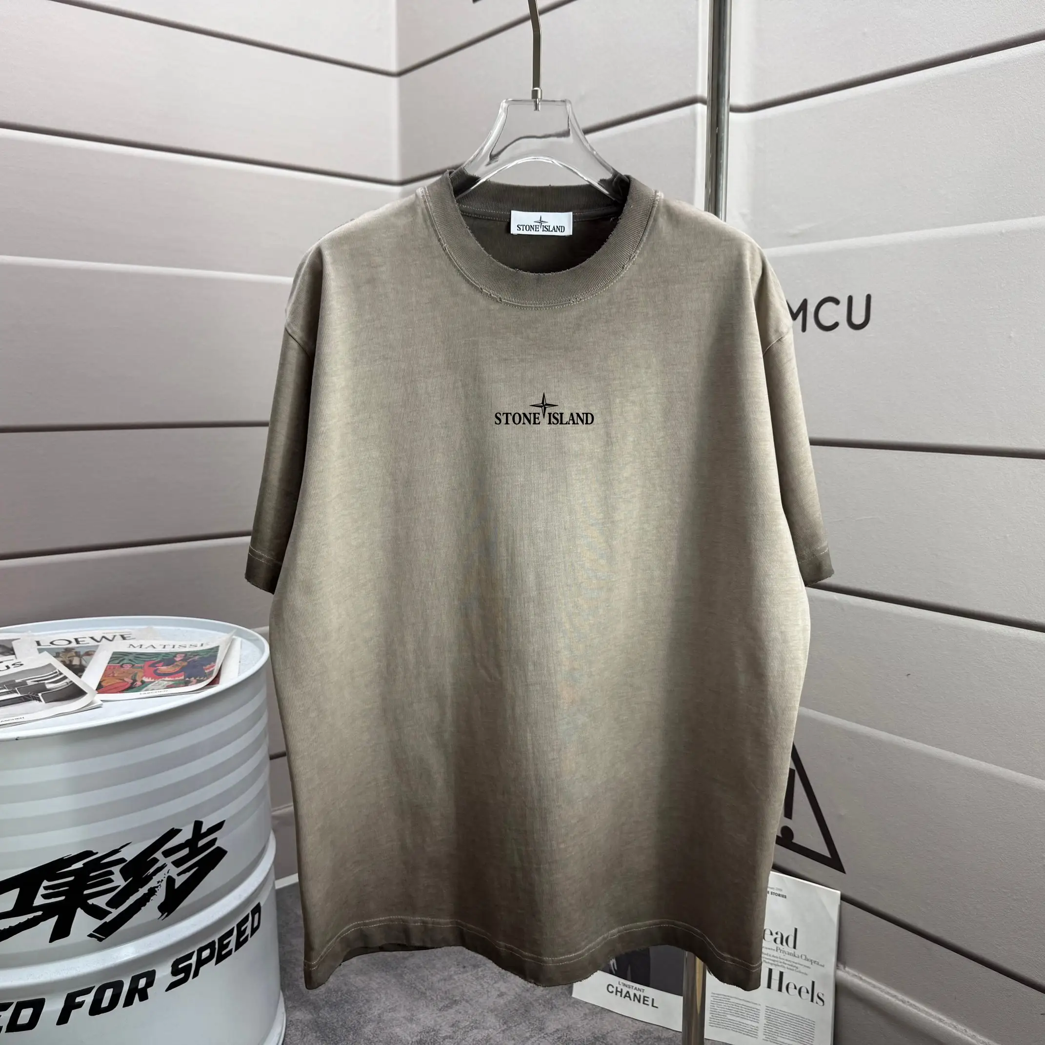 Distressed Graphic Print Cotton T-Shirt D16013287 — view 2