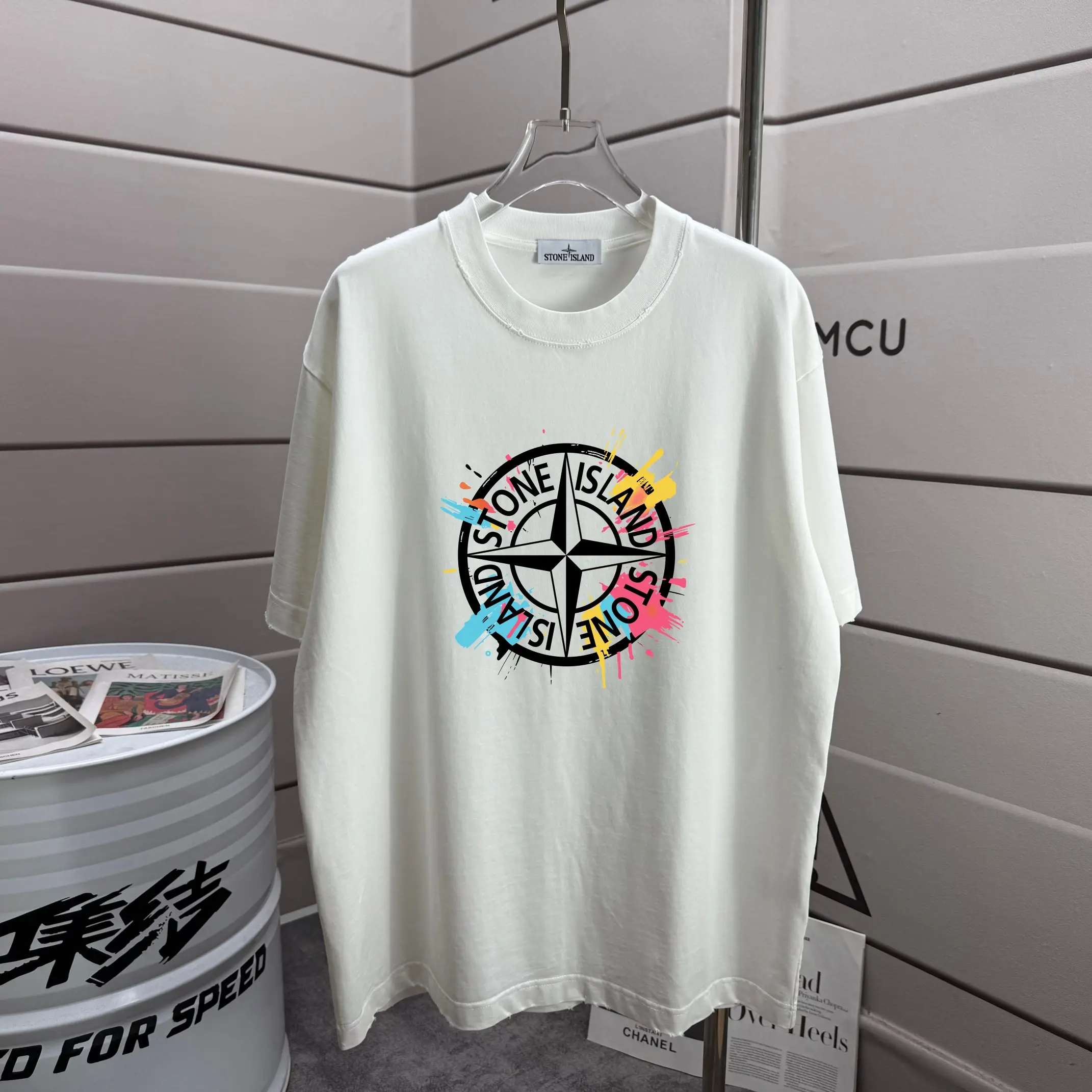 Compass Logo Graphic Cotton T-Shirt D16013307