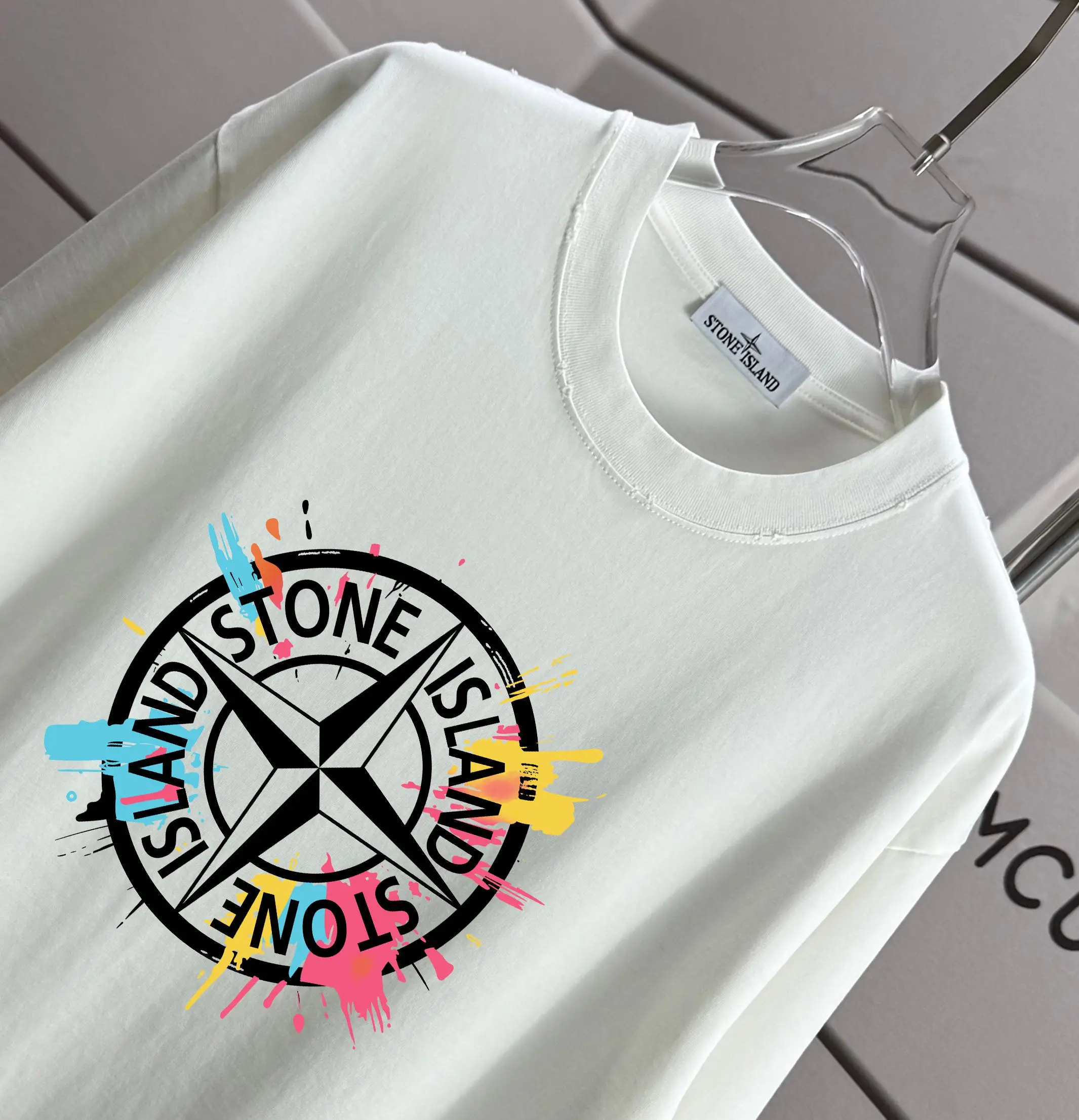 Compass Logo Graphic Cotton T-Shirt D16013307 — view 3