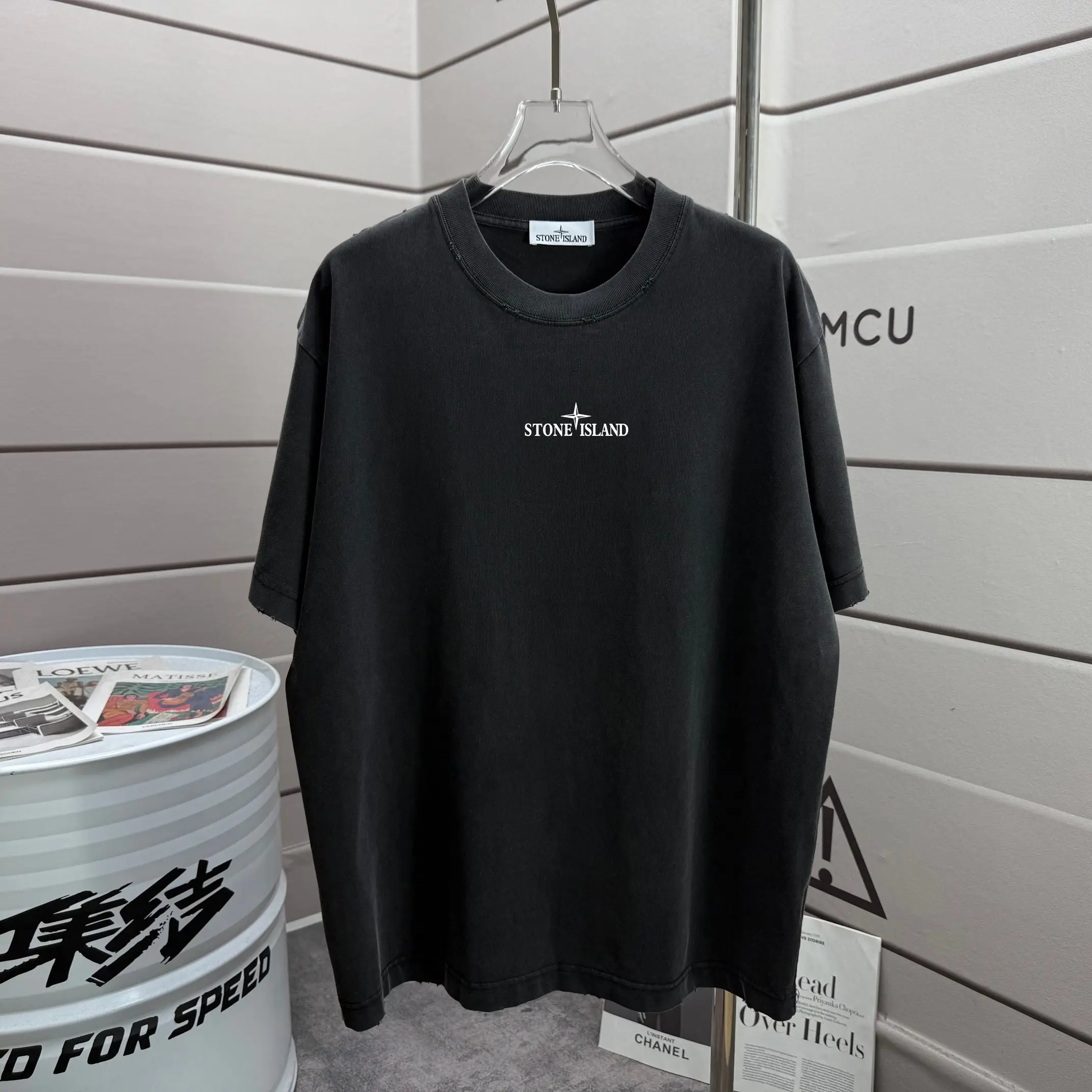 Stone Island Distressed Graphic Print T-Shirt D16013285 — view 2