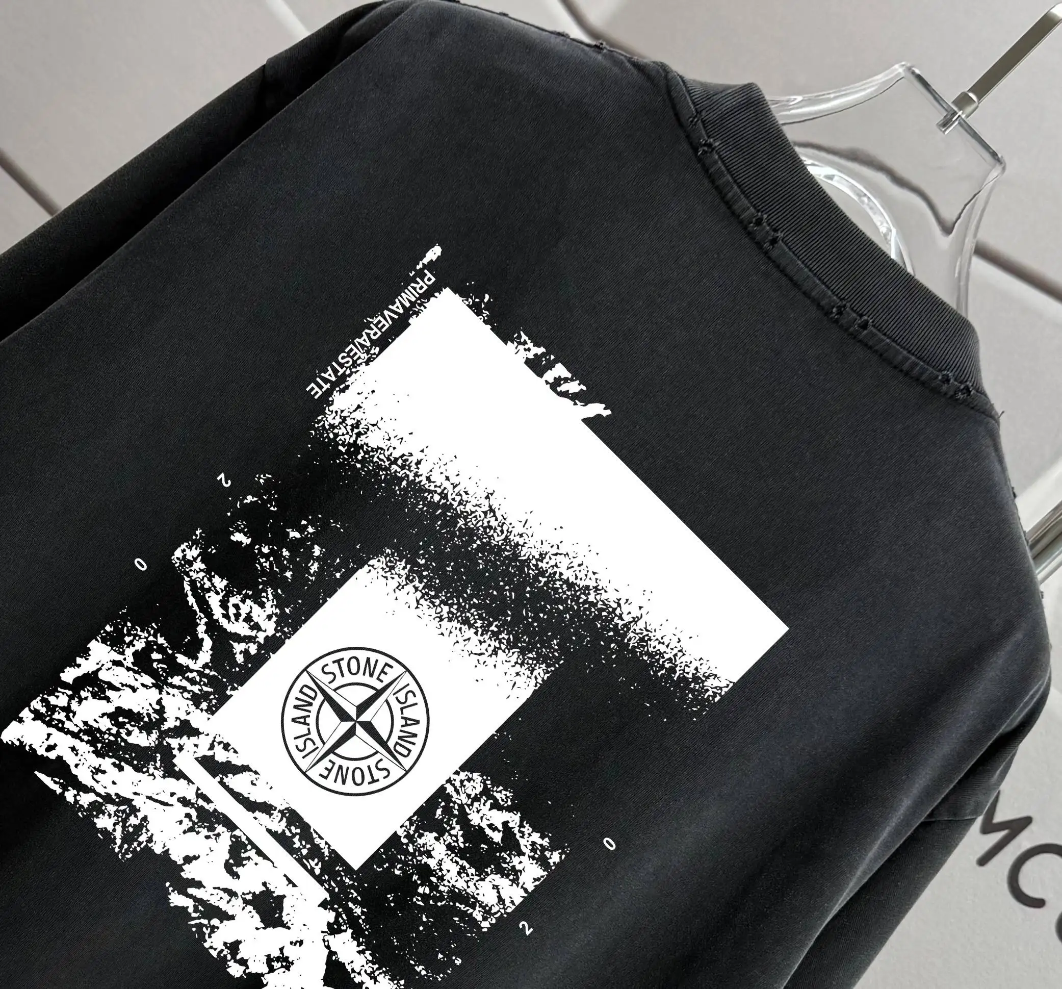 Stone Island Distressed Graphic Print T-Shirt D16013285 — view 3