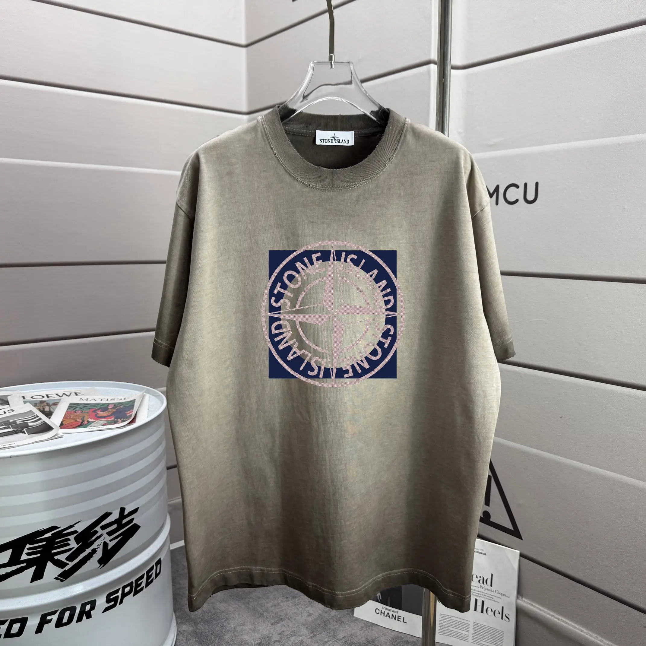 Logo Print Washed Cotton T-Shirt D16013306