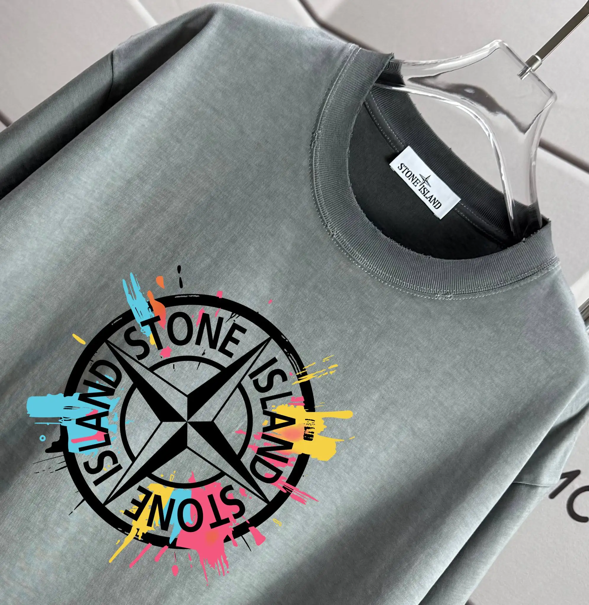 Compass Logo Graphic Cotton T-Shirt D16013309 — view 3
