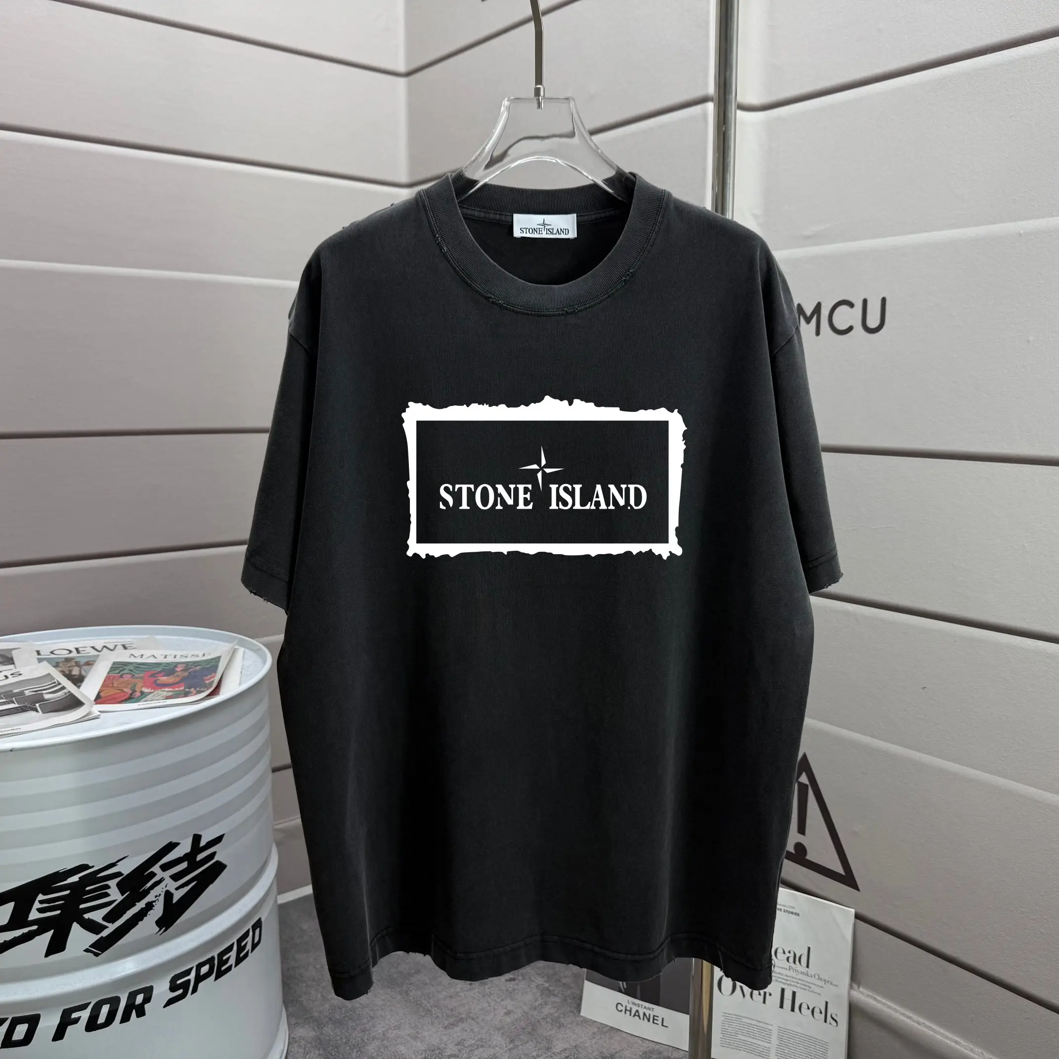 Logo Print Washed Cotton T-Shirt D16013289