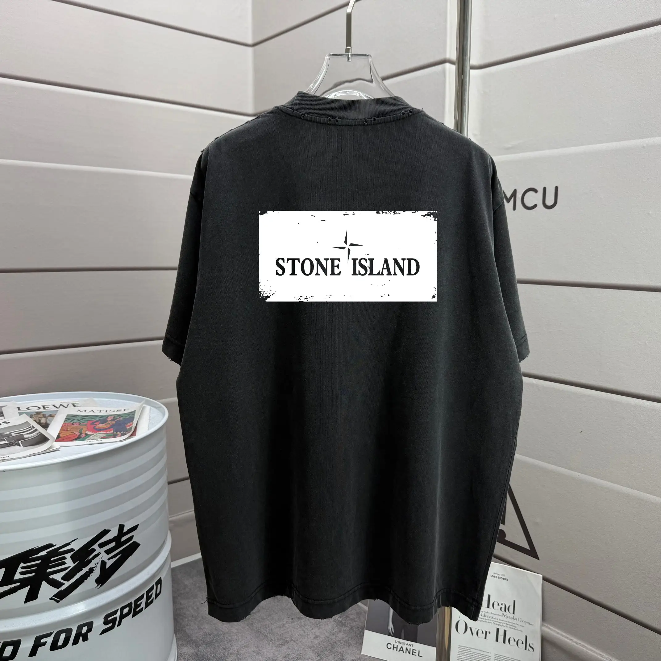 Logo Print Washed Cotton T-Shirt D16013289 — view 2