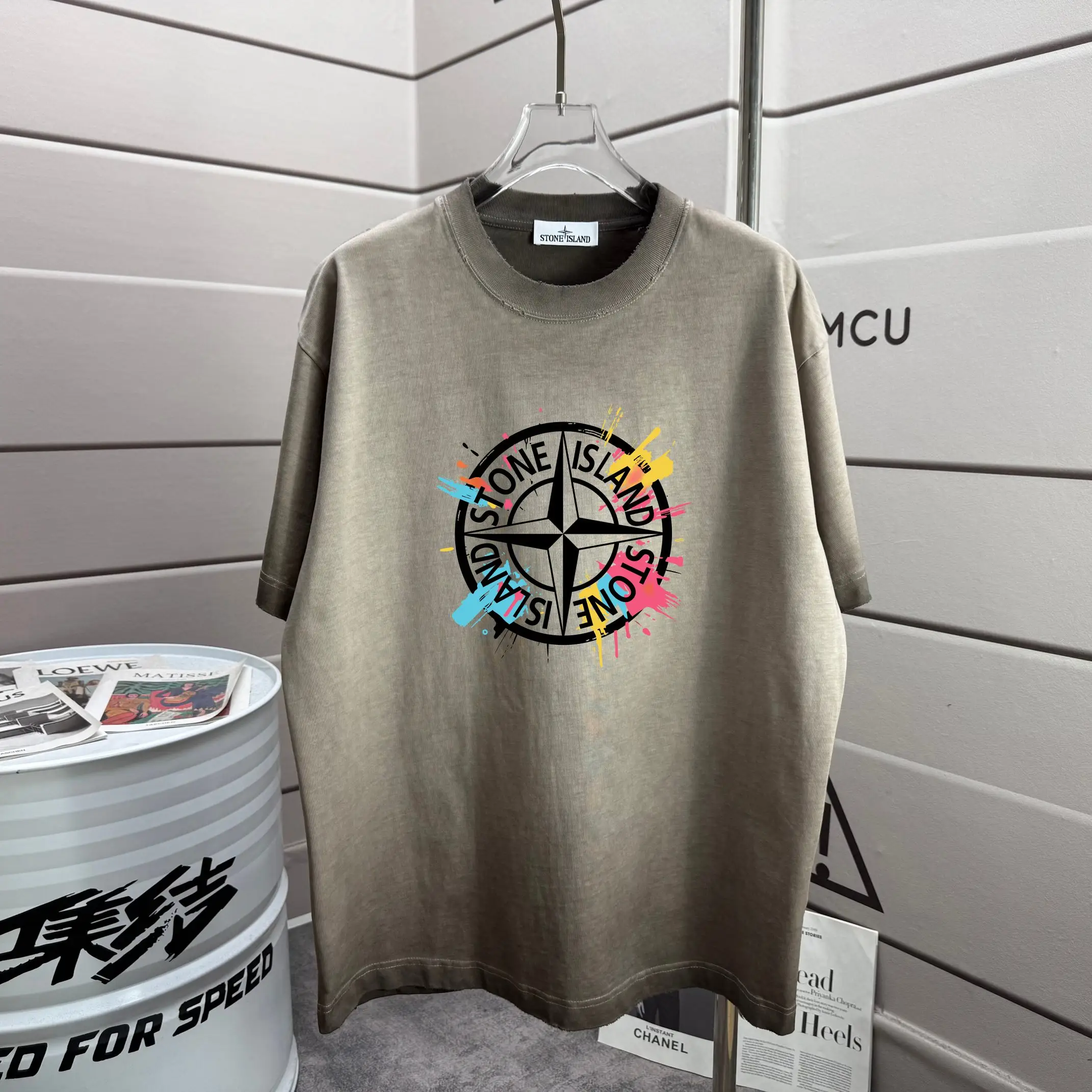 Logo Graphic Washed Cotton T-Shirt D16013310