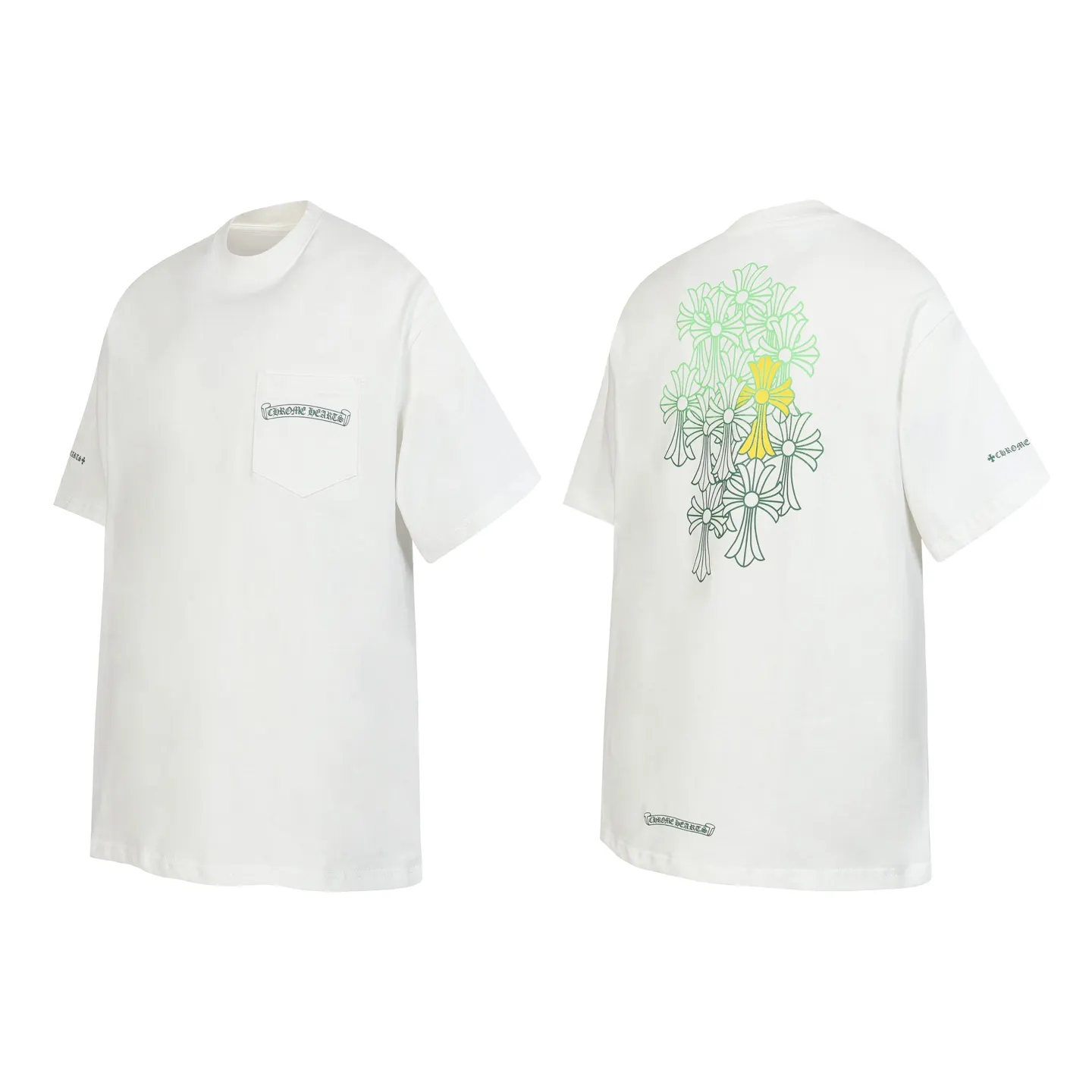 Cross Print Pocket T-Shirt D10013920