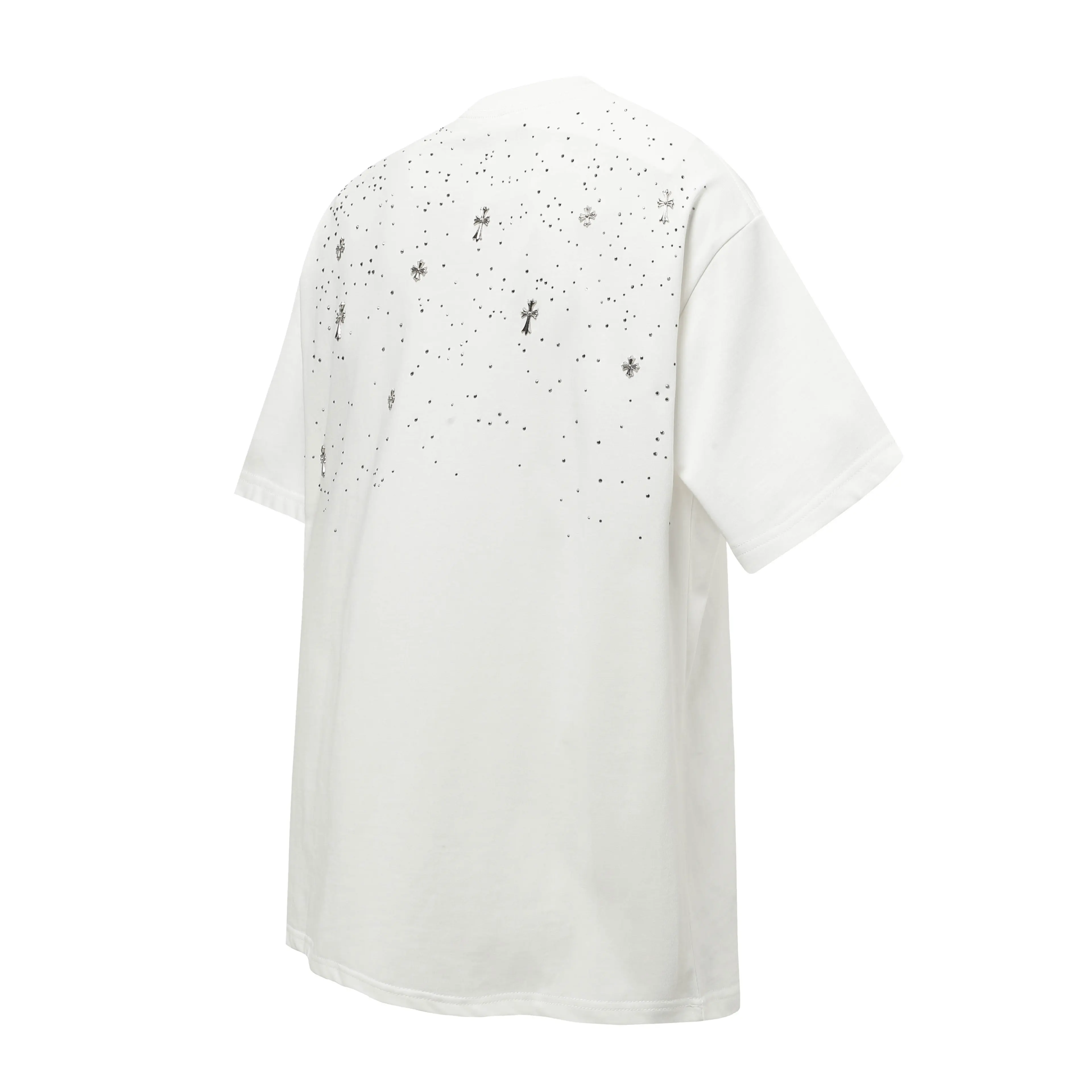 Rhinestone Cross Embellished Oversized T-Shirt D10514051 — view 2