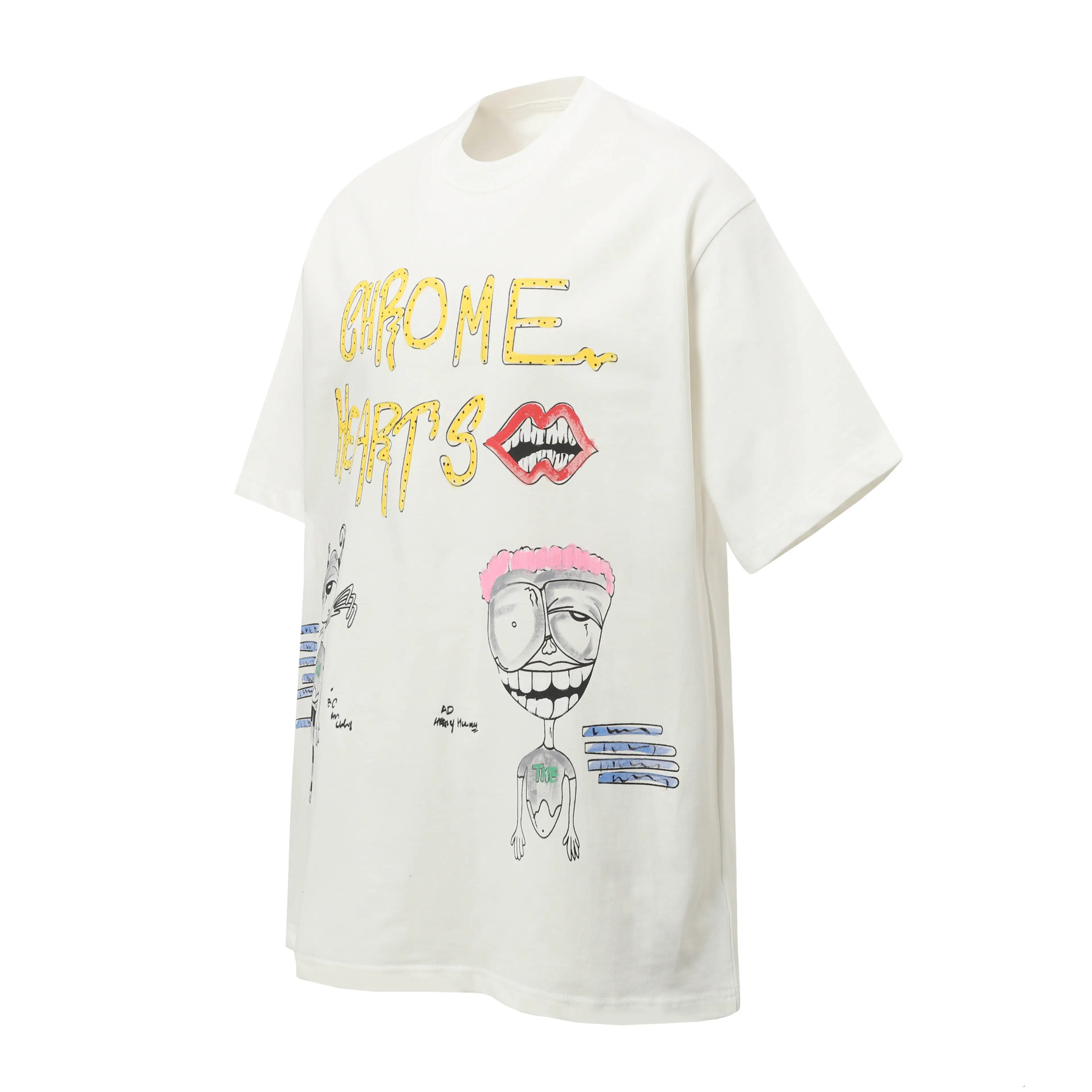 Graffiti Print Cotton T-Shirt D10514036
