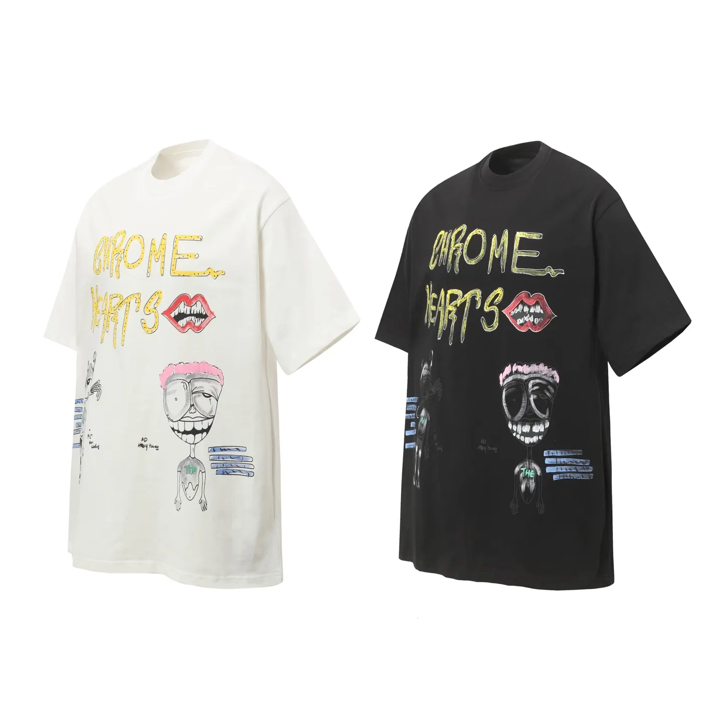 Graffiti Print Cotton T-Shirt D10514038