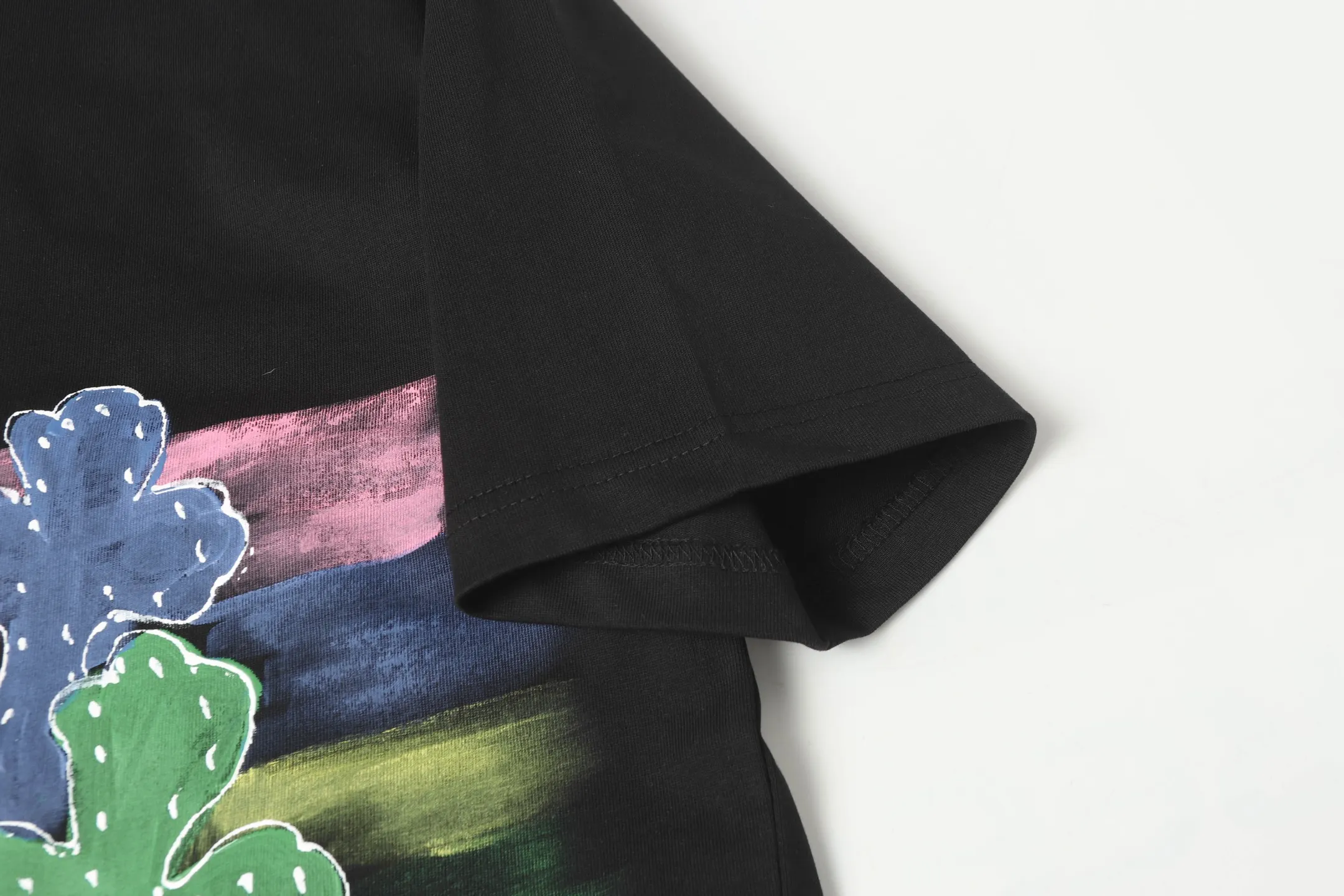 Rainbow Cross Hand-Painted Cotton T-Shirt D10514040 — view 4
