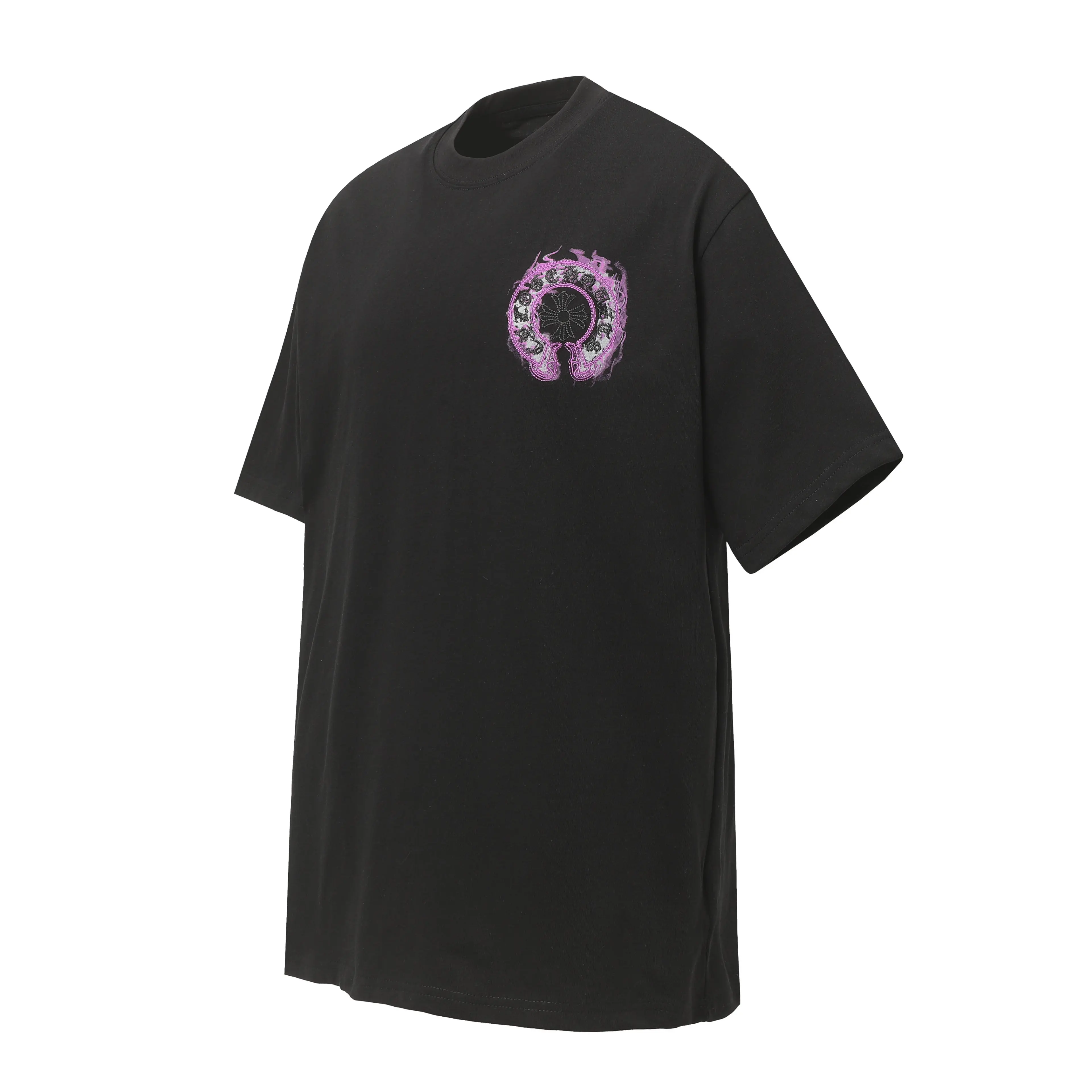 Horseshoe Sanskrit Embroidered Cotton T-Shirt D10514050 — view 4