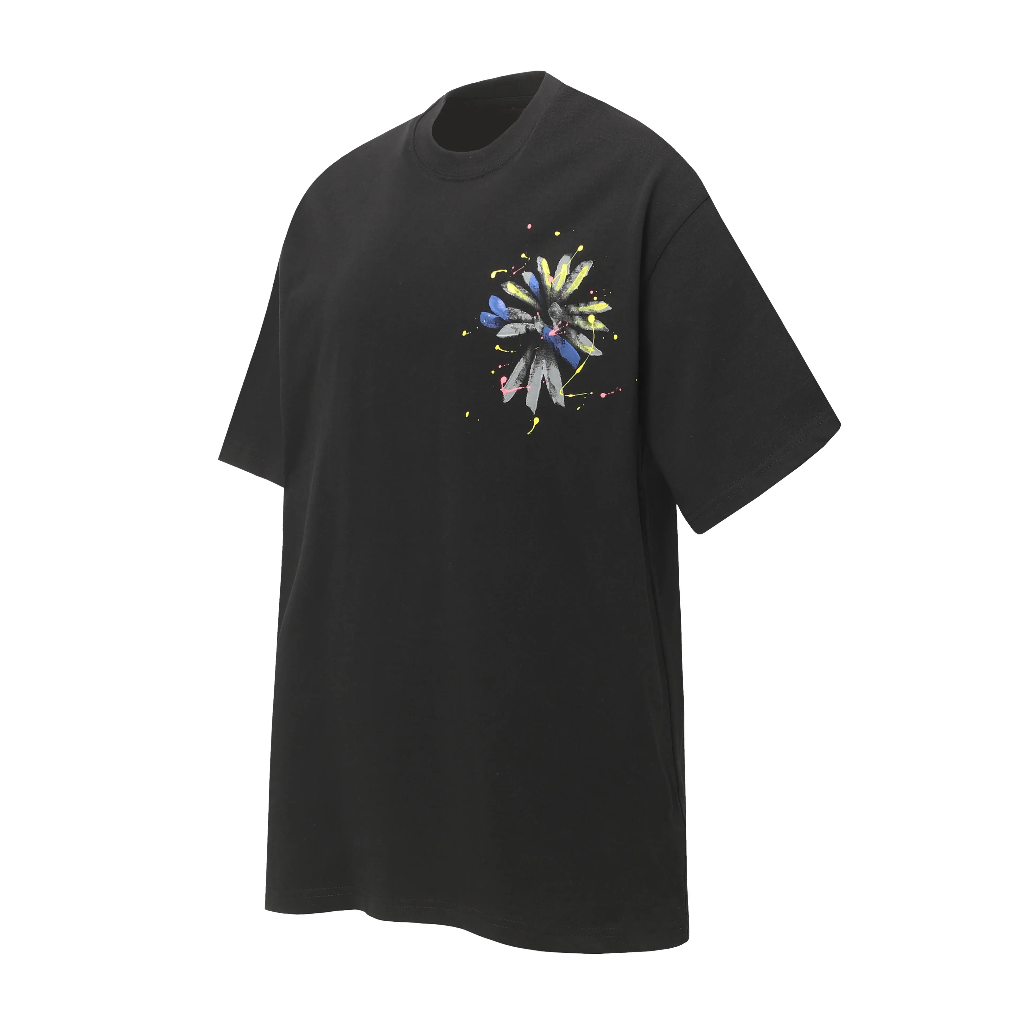 Hand-Painted Cross Print Cotton T-Shirt D10514044 — view 4
