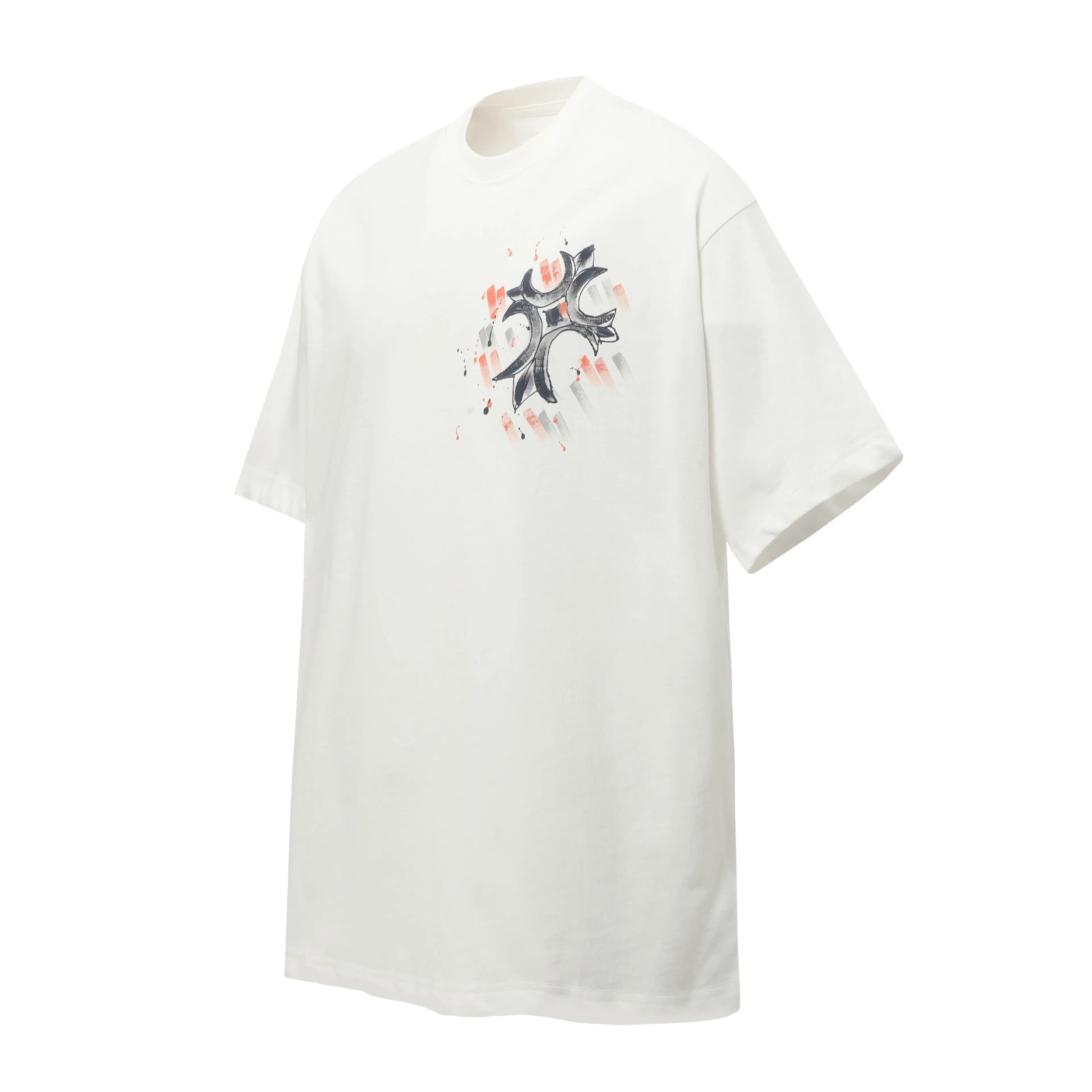 Hand-Painted Cross Graphic T-Shirt D10514034