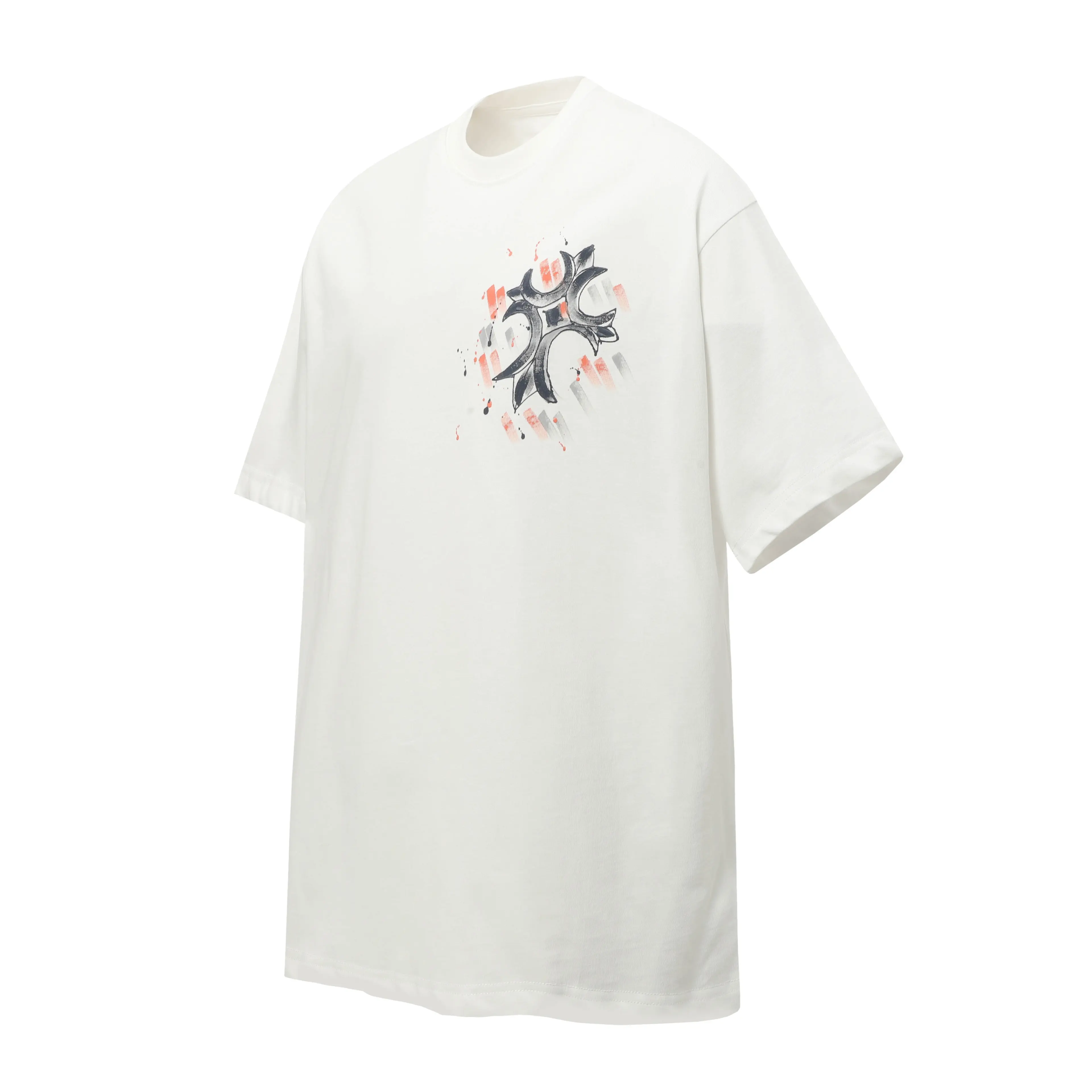 Hand-Painted Cross Graphic T-Shirt D10514034
